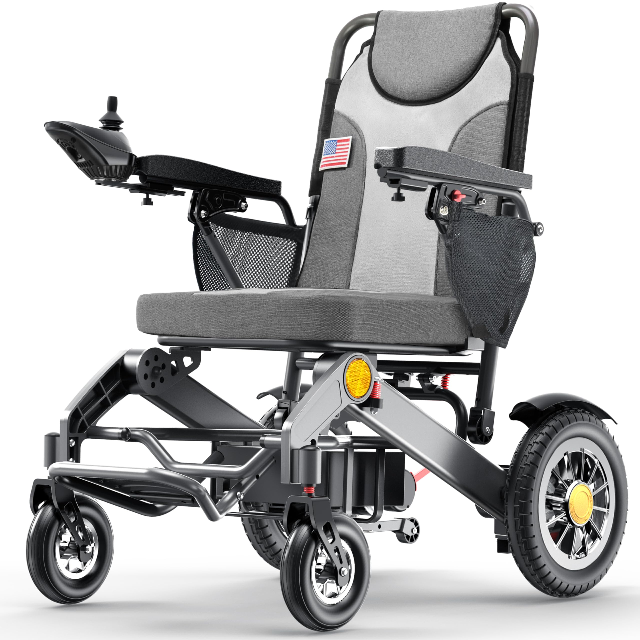 20” Wide Seat Electric Wheelchairs for Adults 400 lb Capacity, Gray
