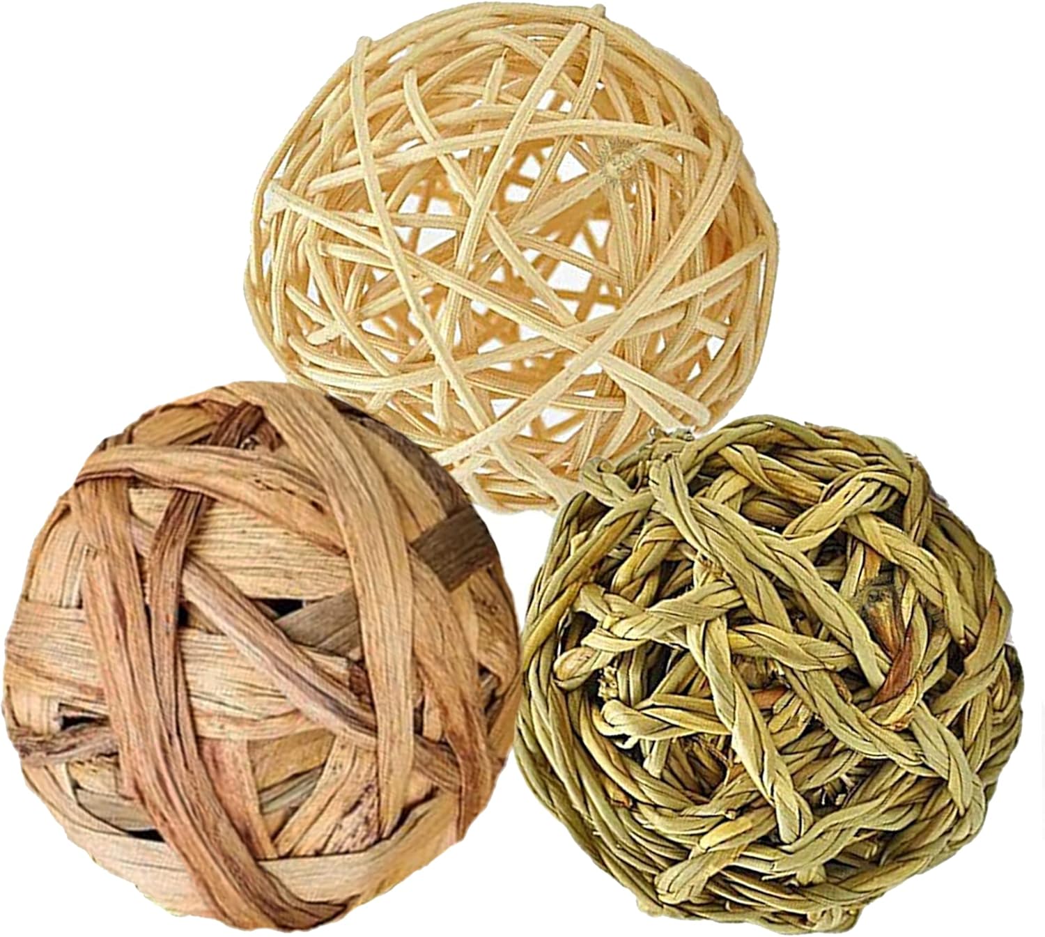 SunGrow Pelotas masticables surtidas de conejo y gato, juguete de actividad de dentición para mascotas de bolsillo, mejora la salud dental,