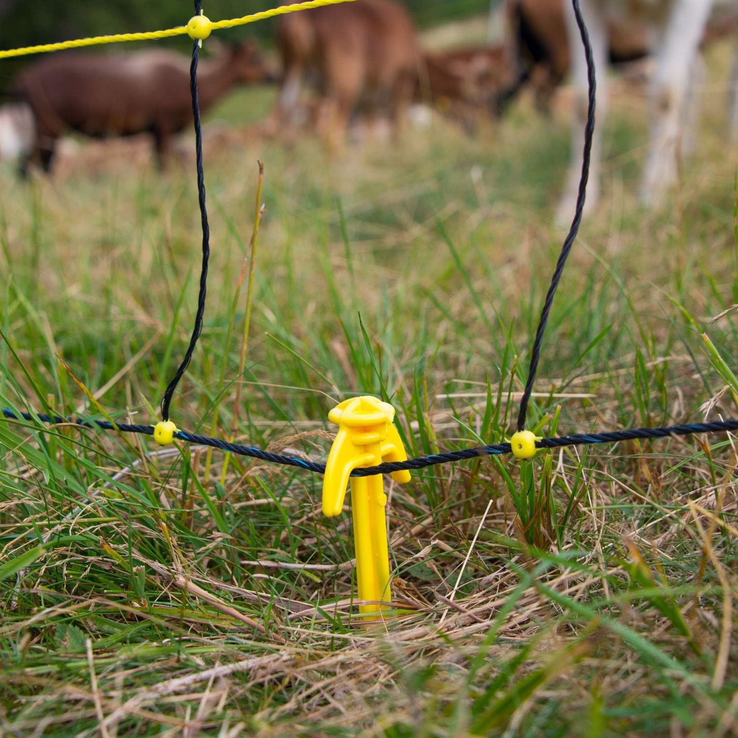 horizont Schafnetz horinetz 50m lang, 120cm hoch – Schafzaun inkl. 14 Pfähle mit Doppelspitze – Elektronetz, Weidezaun für Schafe, Elektrozaun, mobiler Zaun, elektrischer Weidezaun | Horizont, Schafzaun, Elektrozaun, Doppelspitze, Weideschutz