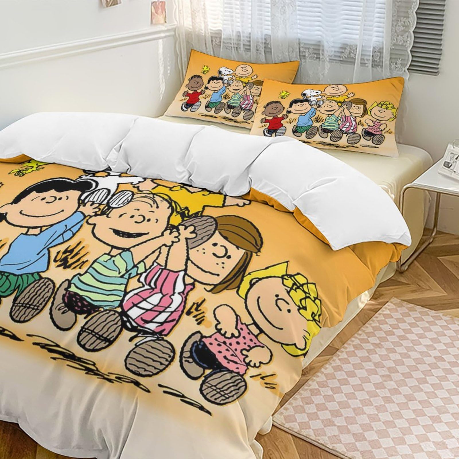 Amazon｜スヌーピー 布団カバー シングル 3点セット 掛け布団カバー 枕 