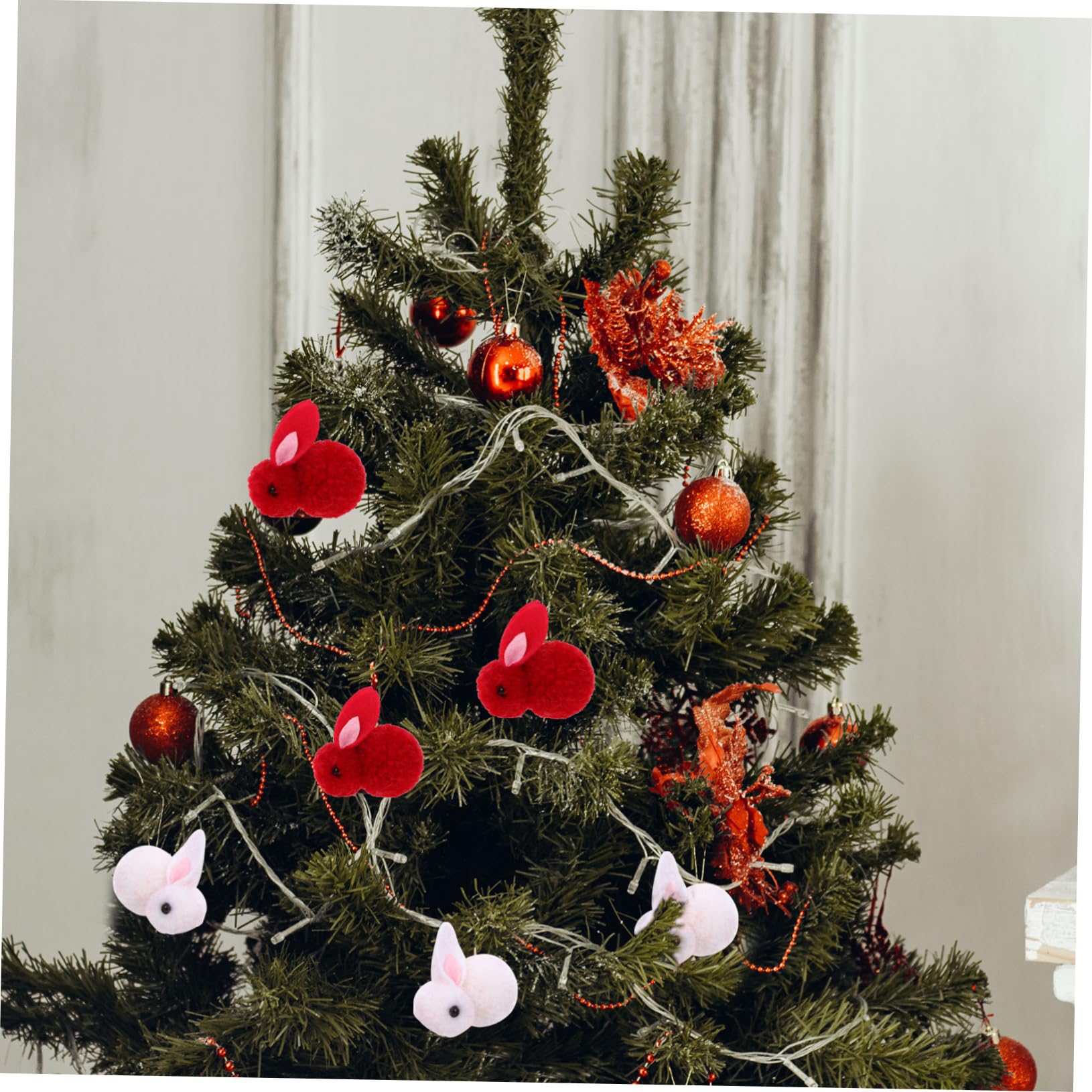 PRETYZOOM 5 Set Di Decorazioni Natalizie Da Appendere Allalbero Di Natale Finti Modelli Festivi Coniglietti Decorativi in ​​feltro 20 Pezzi * 5