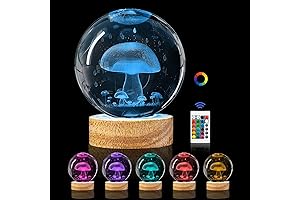 3D Mushroom Crystal Ball Night Light, Enchanting Kids' Magical Adventure