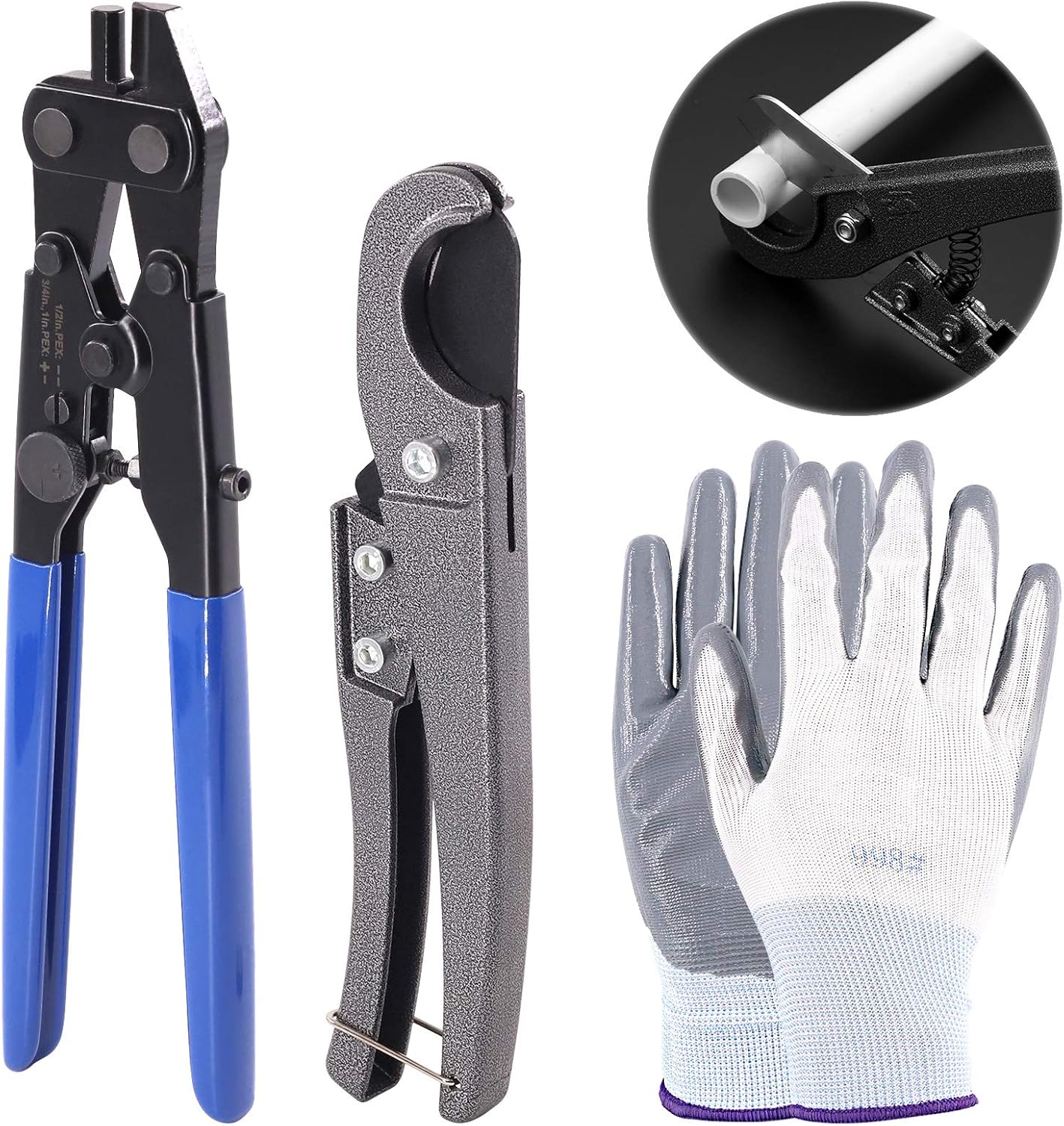 Swpeet 4Pcs PEX Ring Removal Tool Kit, PEX1210C Crimp Ring Removal