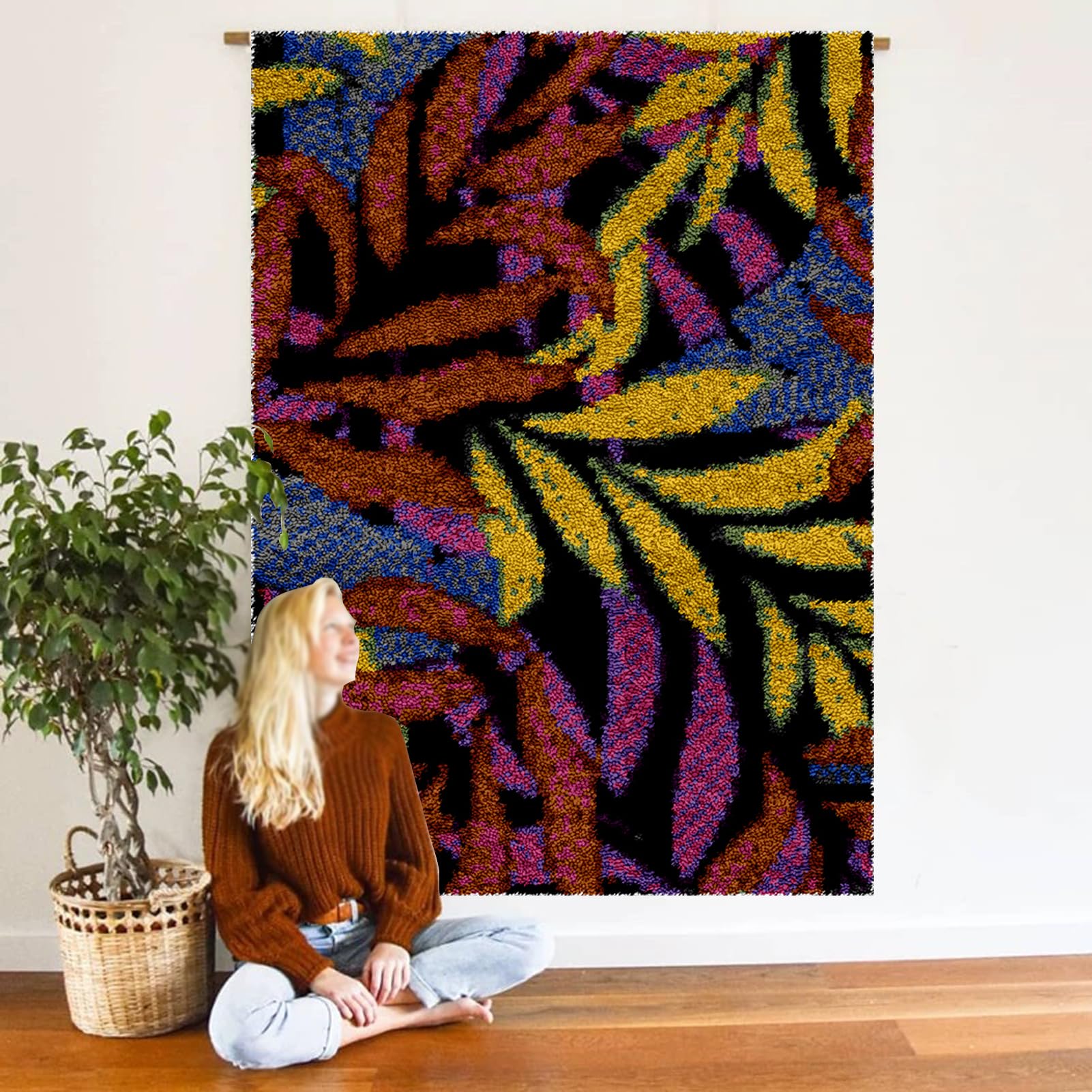 90 x 120 cm zestawy dywanów z haczykiem zatrzaskowym, zestaw do produkcji dywaników, zestawy do haftu krzyżykowego, zestaw do robienia gobelinów, zestaw 3D z haczykiem do haftu DIY dywan