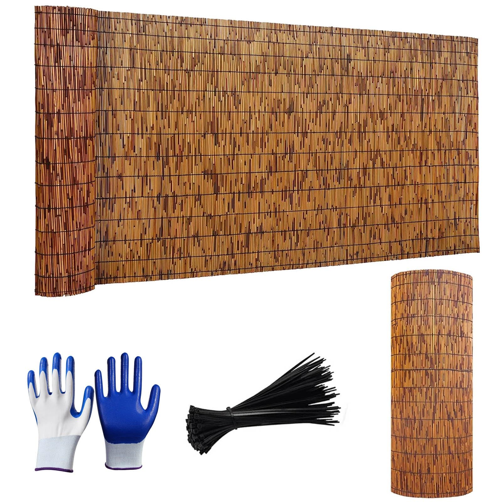 Questo Rotolo di Recinzione per la Privacy in bambù - Pannello da Giardino Naturale, divisorio per Balcone Resistente alle intemperie, Altezza Regolabile da 60 cm a 180 cm, Ideale per cortil