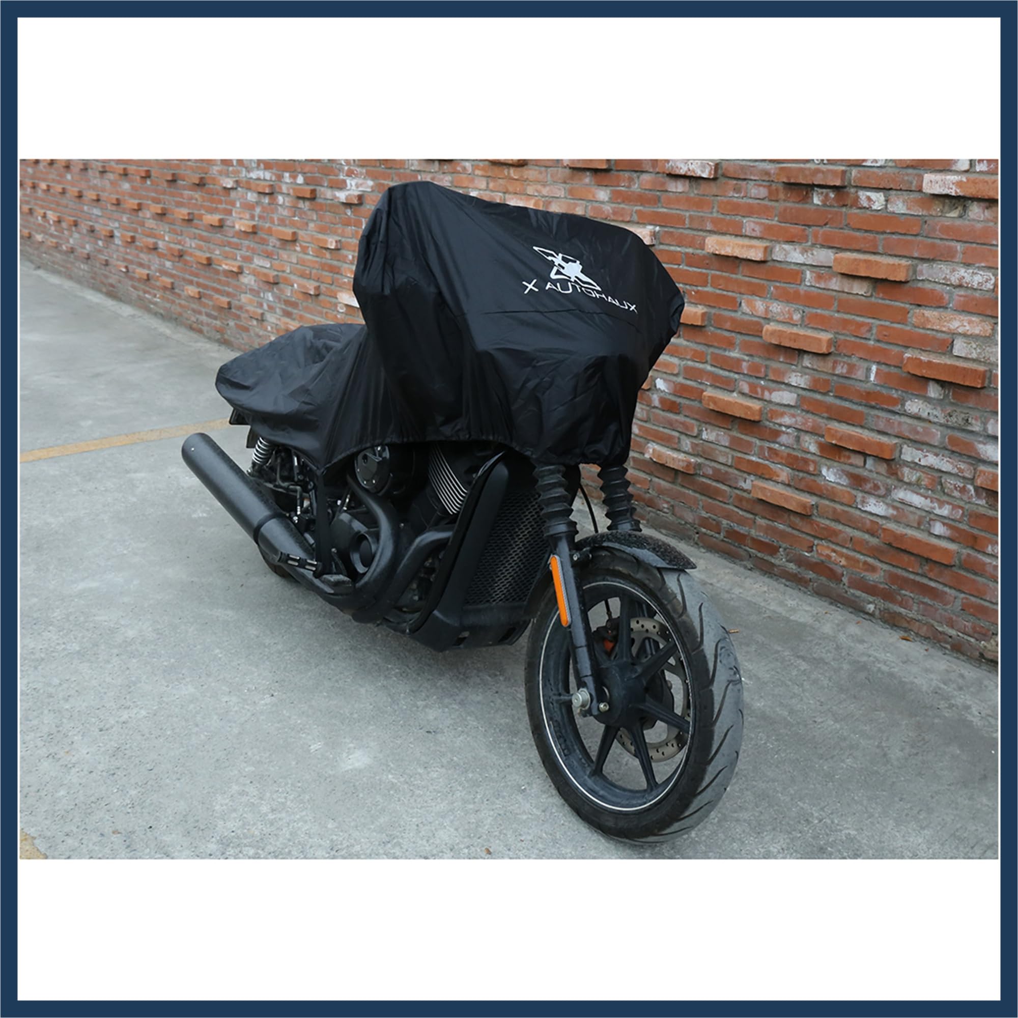 Telo coprimoto, mezza copertura, impermeabile, protegge da polvere, pioggia e raggi UV, design elegante, colore: nero