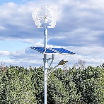 Wind Generator, 400W 600W 800W 1000W 1200W DC 12V 24V 5 Blade Wind Turbine Generator Set Vertical Wind Turbine Kit for Electricity Producer Equipment,24V-1200W