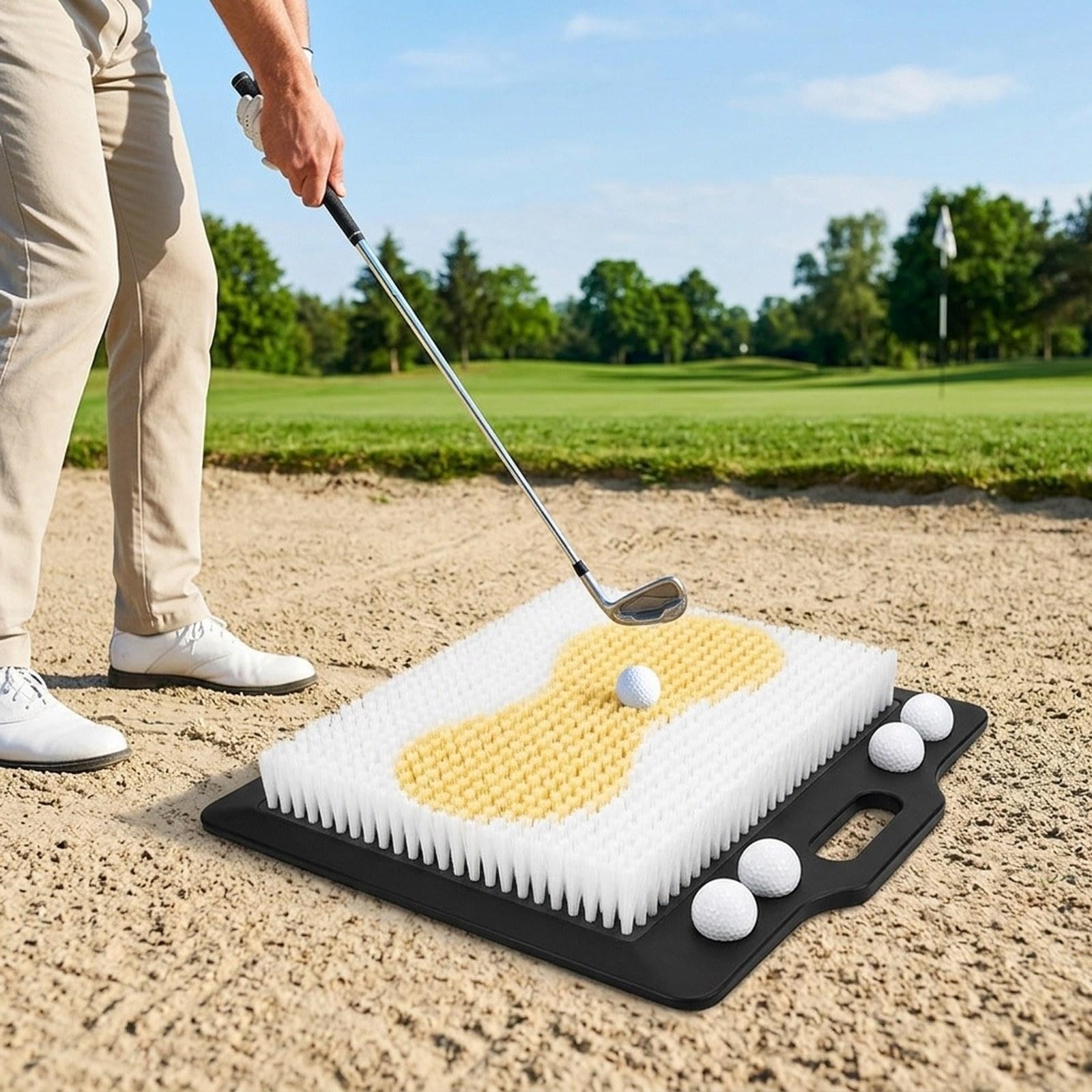 Qianly Tapete de Práctica de Golf Ligero para Golpear en Interiores, Oficina O Jardín.