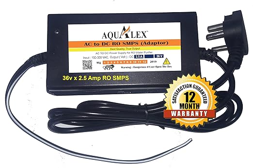 Aqualex, Pokar RO, SMPS DC Output Power Supply 36v, 2.5 amp, Suitable for RO Water Purifier for All Brand in India