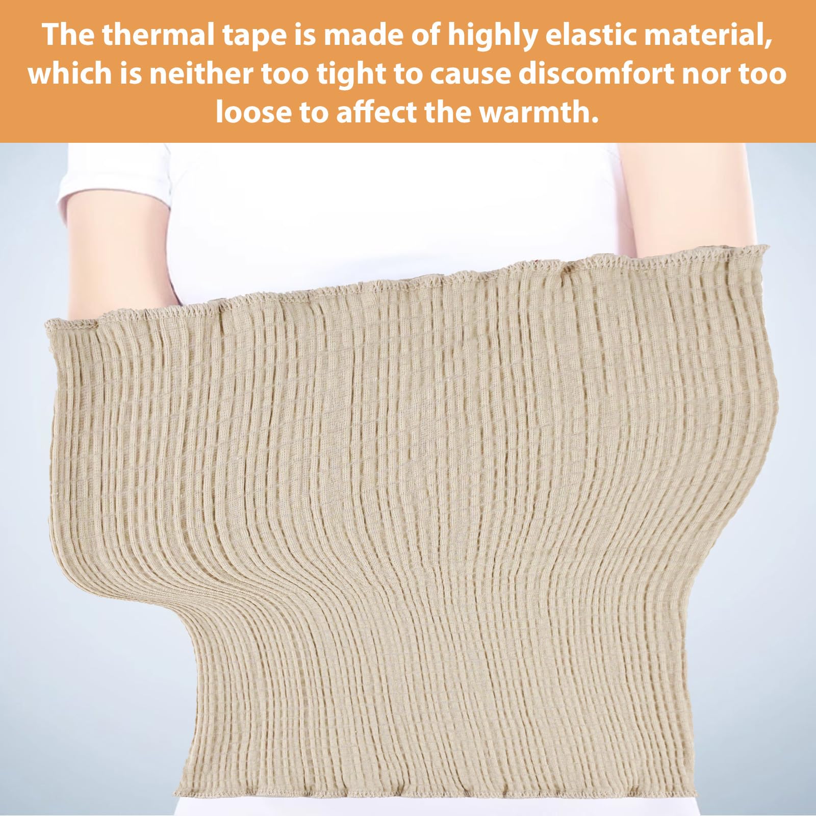 NAROSEBE Cintura Termica Lumbar Calentador de Riñones de Cachemira Suave Cinturón de Calor Cintura invierno para Mujer y Hombre para Primavera, Otoño e Invierno, Cintura Elástica Fino, Color de Piel