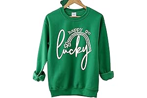 Happy Go Lucky St. Patrick's Day Sweatshirt for Women