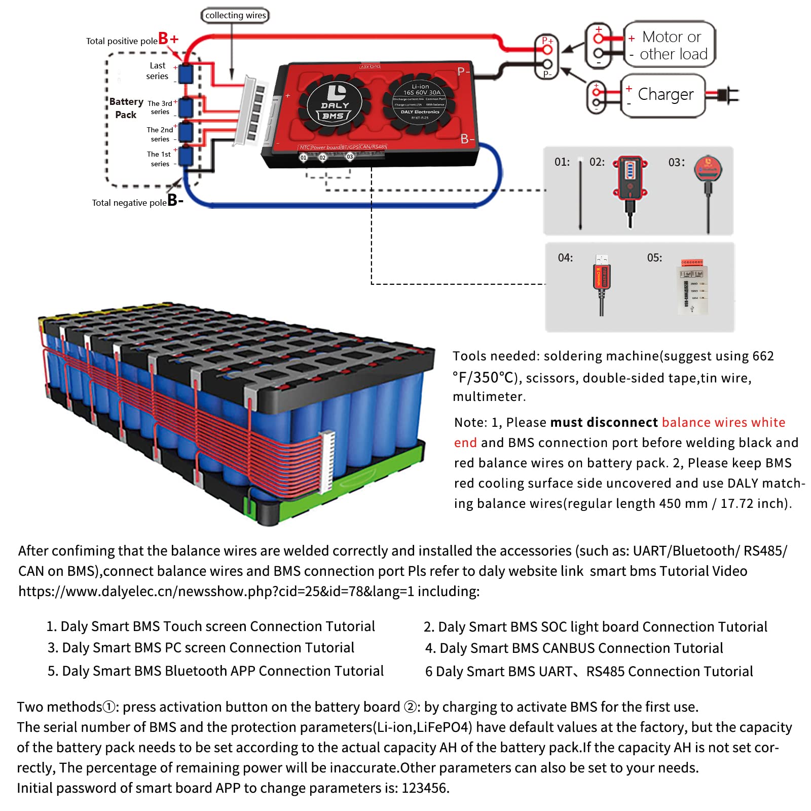 Batteria per auto elettrica 4S ~ 24S 30~250A per moto, controllo personalizzato con taglio a bassa temperatura, per scooter elettrico Smart BMS (LIFEPO4 4S 12V, 120A UART+BT)