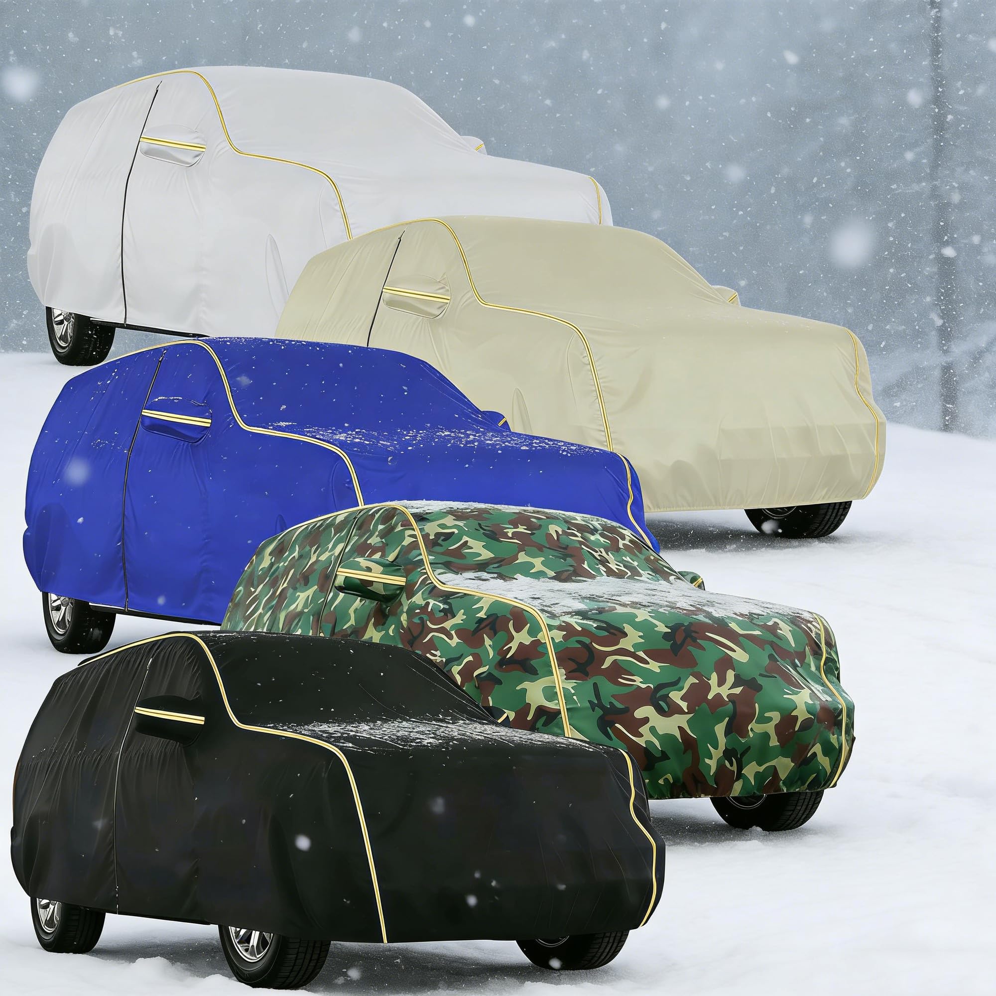 LinGKon Housse de Véhicule pour Citroen C4 Cactus 2018-2020 丨Bache Voiture Complète Couverture Voitures Contre la poussière,Le Soleil,la Pluie,la poussière et Les Rayures
