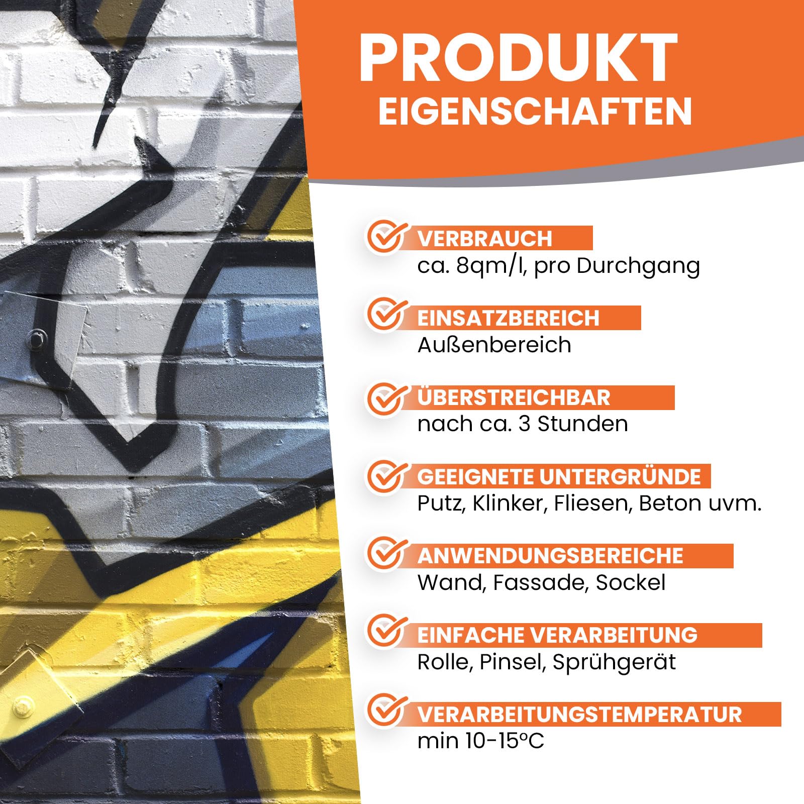 BEKATEQ BE-525 Anti-Graffiti 2,5l Graffitischutz für Fassade Beton Mauerwerk Putz Stein Holz