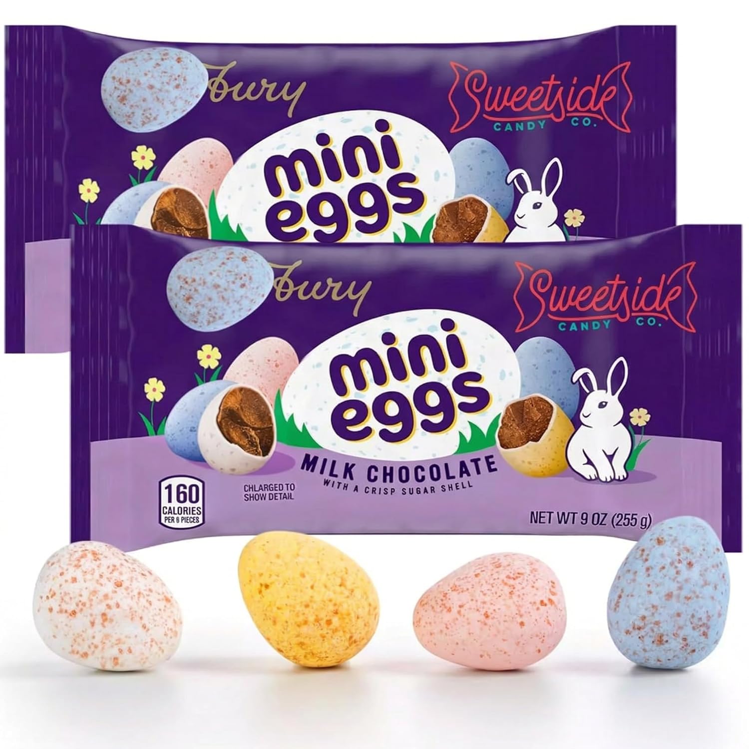 Mini Eggs Milk Chocolate, 2 Bags of Mini Eggs 9oz Each, Creamy Milk Chocolate Mini Eggs, Perfect Chocolate Eggs for Special Occasions, Premium Candy Eggs for All Ages