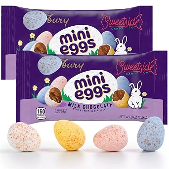 Mini Eggs Milk Chocolate, 2 Bags of Mini Eggs 9oz Each, Creamy Milk Chocolate Mini Eggs, Perfect Chocolate Eggs for Special Occasions, Premium Candy Eggs for All Ages