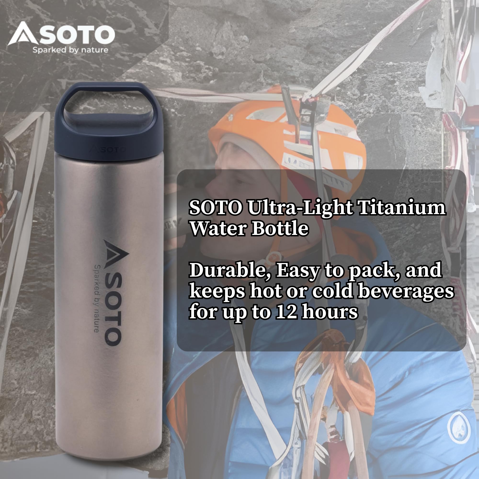Amazon.co.jp: SOTO(ソト) キャンプ 水筒 ボトル チタンボトル300 ST