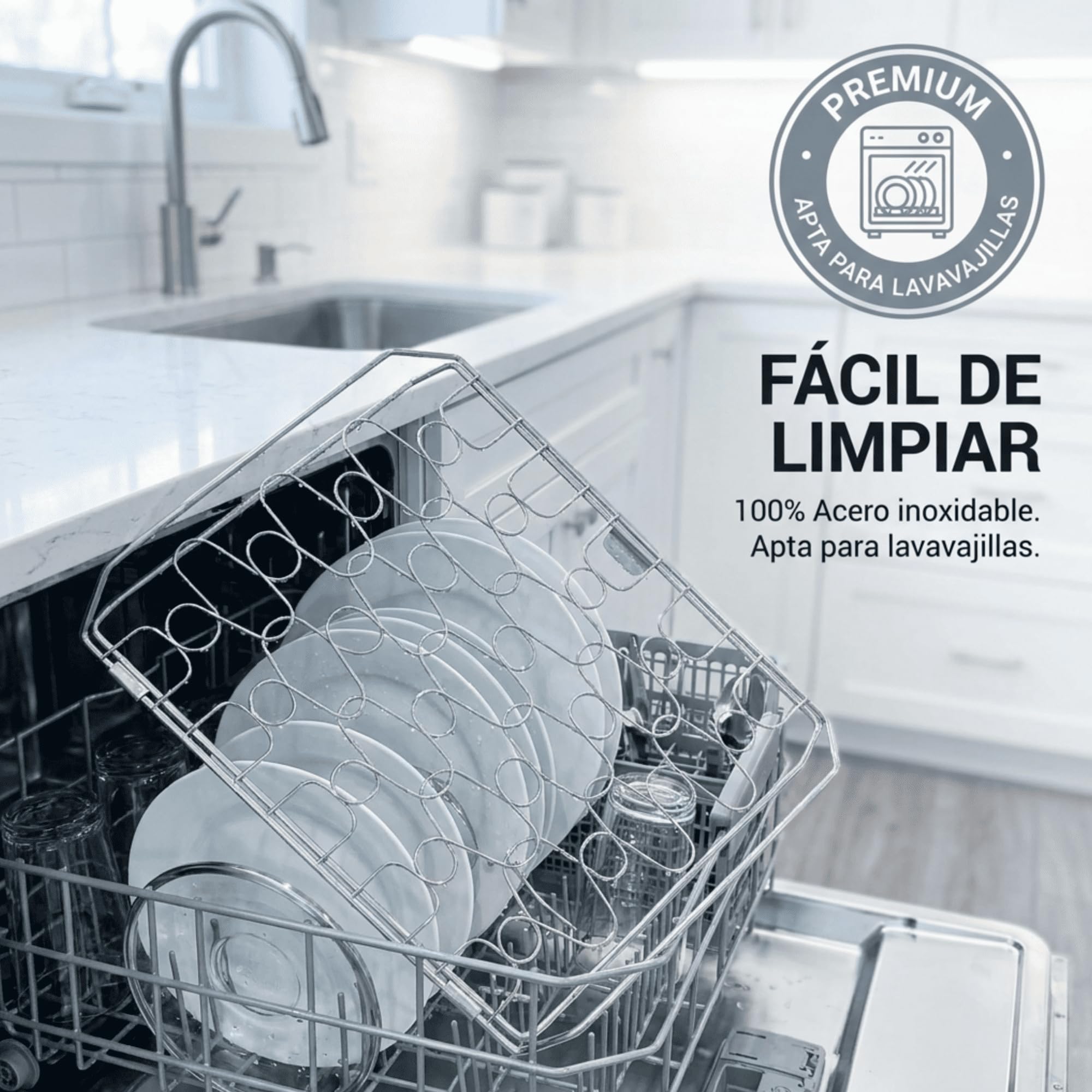 Diloy Home Panier Gril pour Poisson et Légumes, Grille Flexible en Acier Inoxydable, Double Grille pour Barbecue, Facile à Retourner, Compatible Lave-Vaisselle, 45 x 26 cm