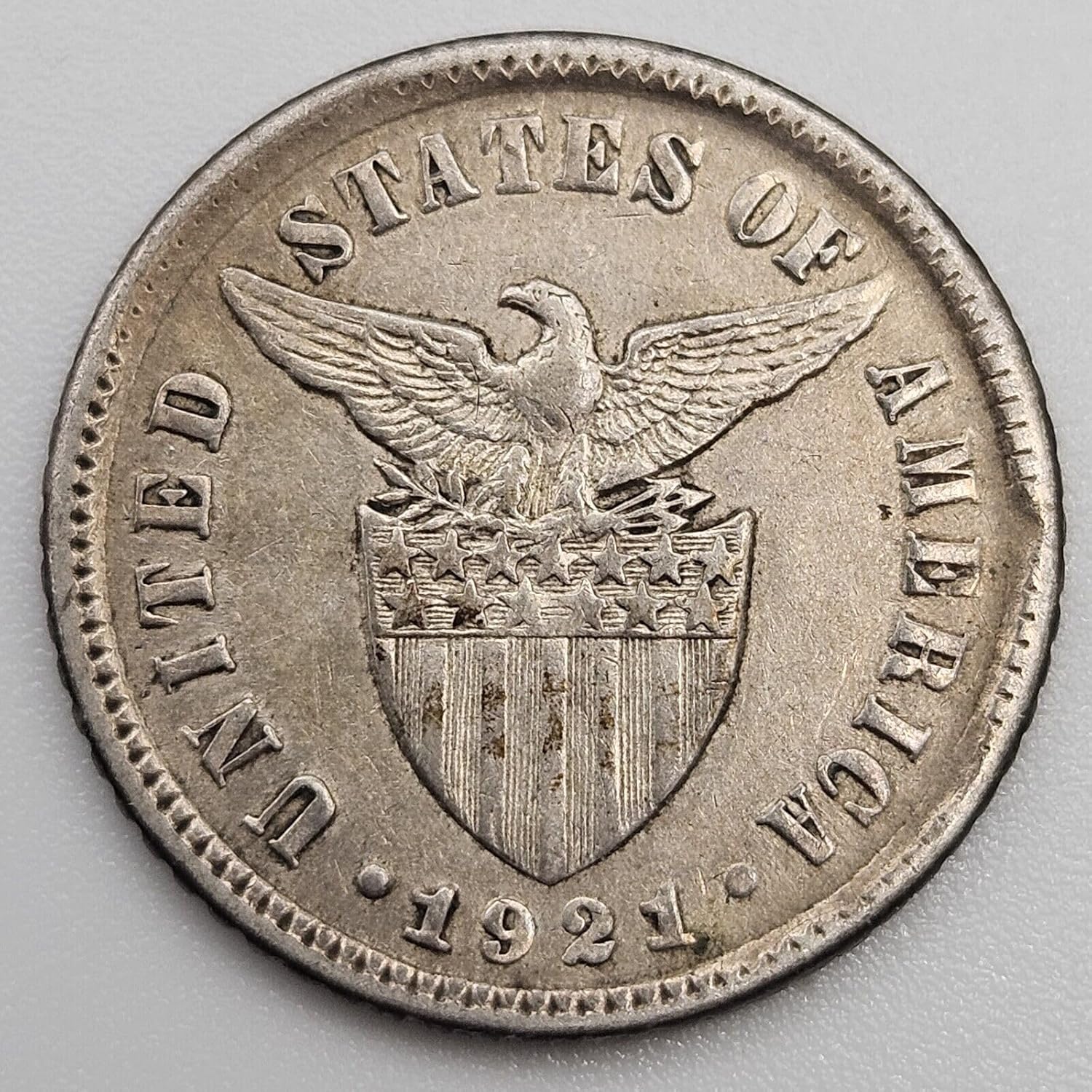 1907-1929 20 Centavos Silver Coin I Philippine Nation Female Personification Motif I Monetized By The Government Of Philippines