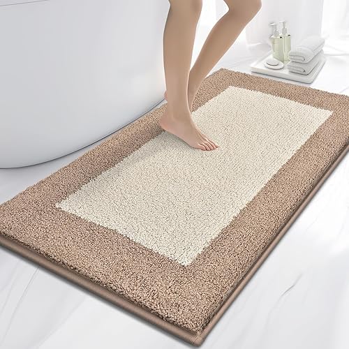 Alfombras de baño de 30 x 60 pulgadas, antideslizantes, extrasuaves, absorbentes, lavables a máquina, de secado rápido, para suelo de baño, ducha,