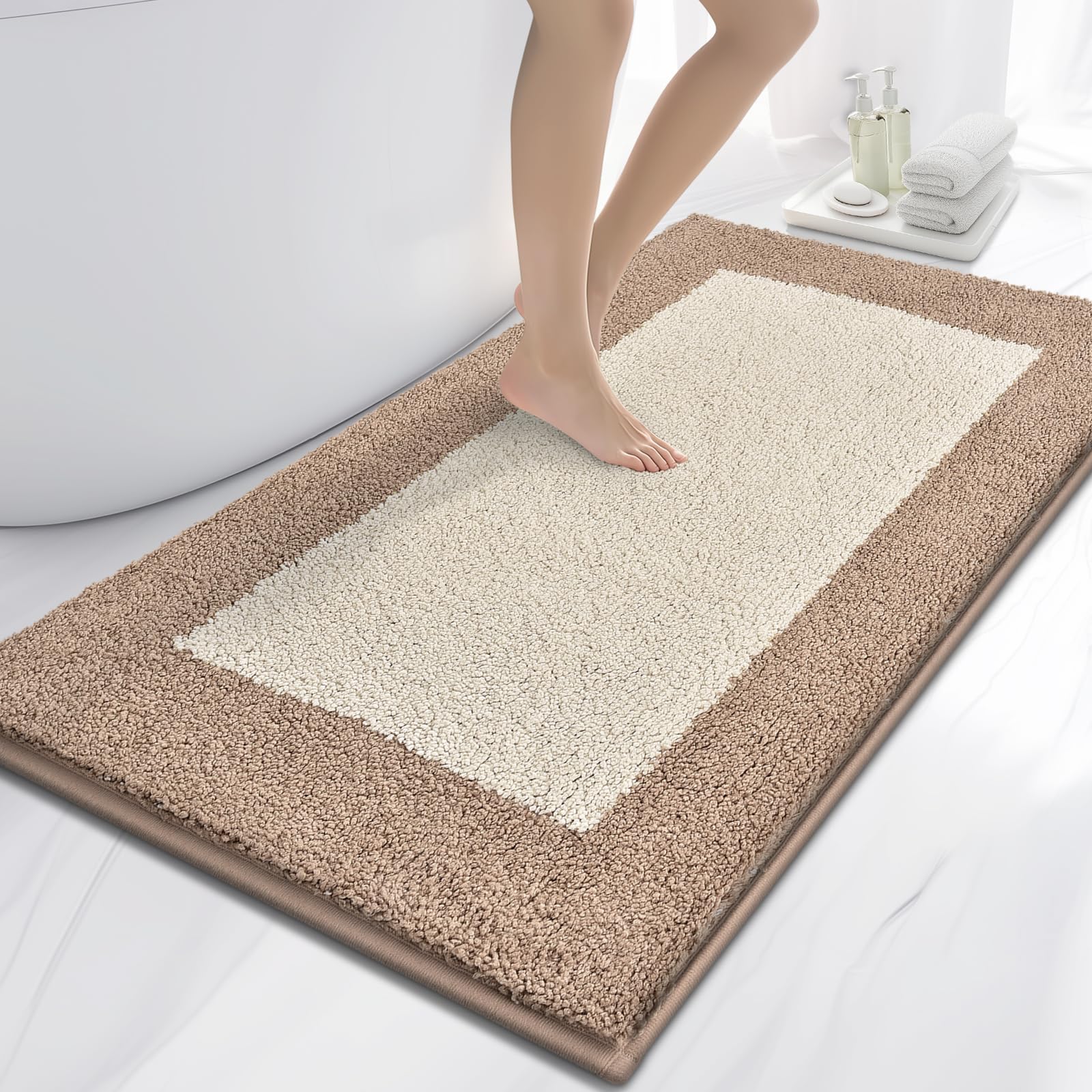 Bathroom Rugs 30 x 60 Non-Slip Extra Soft Absorbent Bath Rugs Machine Washable Quick Dry Bath Mats for