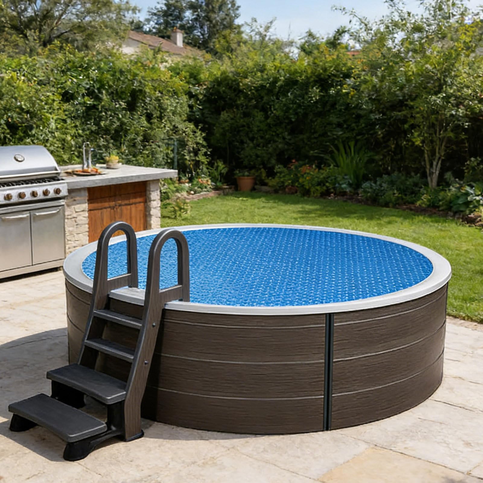 Solarenergie Inground Poolabdeckung - Rund Wasserdicht Isolierende Schwimmbadabdeckung - für Hotels, Resorts, Sommer, Apartments, Spielplätze, Campingplätze, Hinterhöfe, Gärten, Hof, Patio'