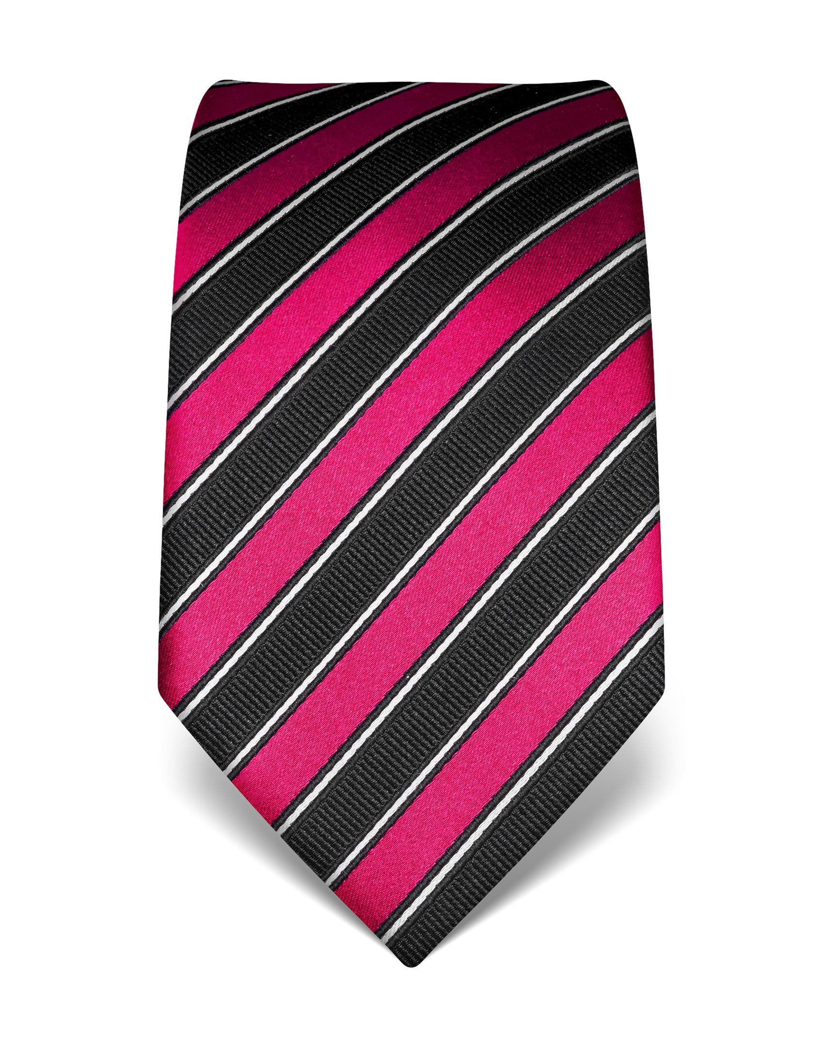 Vincenzo Boretti Herren Krawatte reine Seide gestreift edel Männer-Design zum Hemd mit Anzug für Business Hochzeit 8 cm schmal/breit
