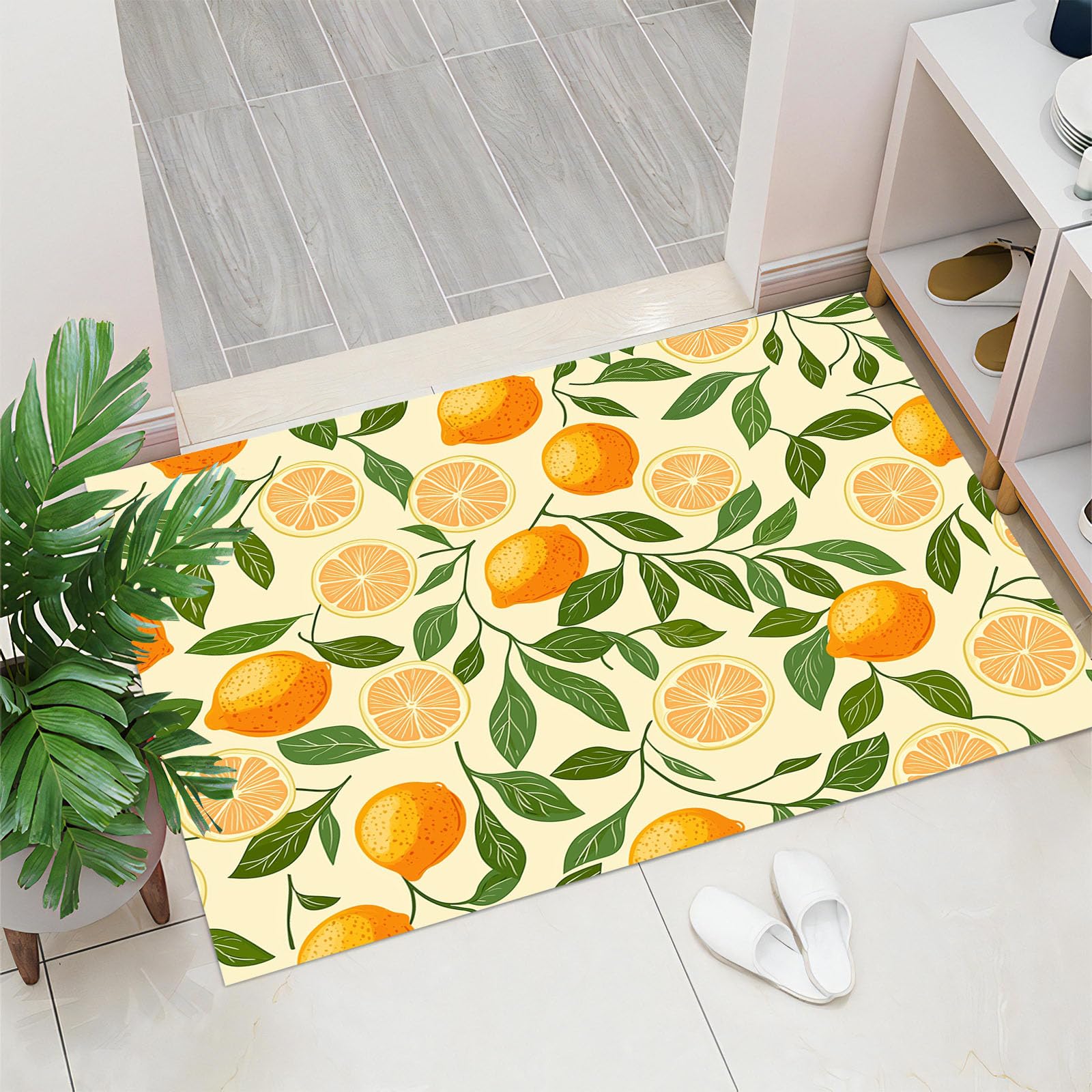 Tapis d'entrée absorbant et lavable 80x120cm avec dossier antidérapant