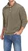 Suéter de Pana Casual de Manga Larga con Cuello Alto y Botones para Hombre ONLYSTORY 7