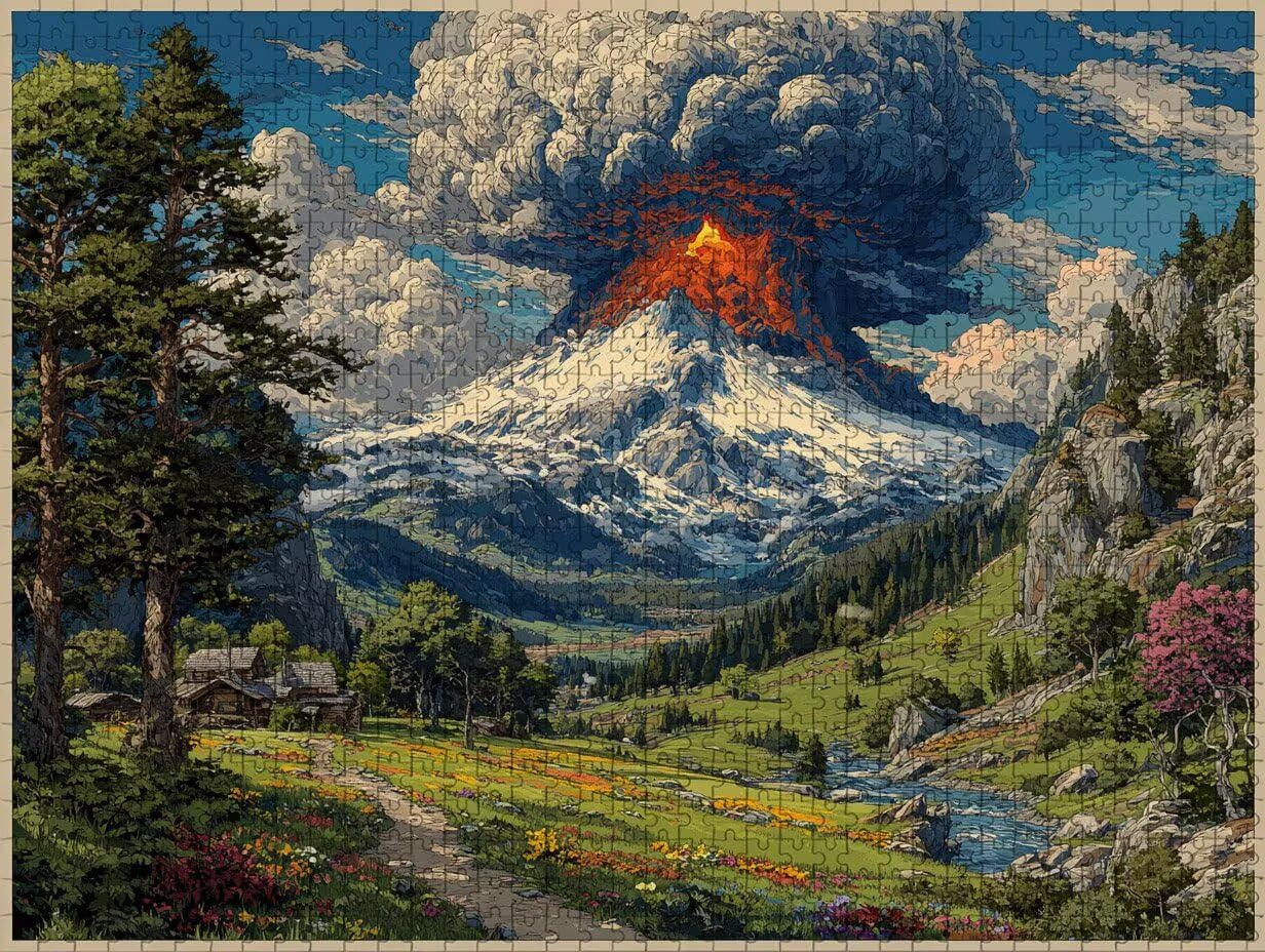 Mount Fuji Puzzle 6000 sztuk dla dorosłych, drewniane puzzle z pudełkiem 179 x 105 cm, pomysł na prezent dla kobiet, zabawne gry rodzinne, gry wyzwania, wykwintne opakowanie na prezent, wystrój domu