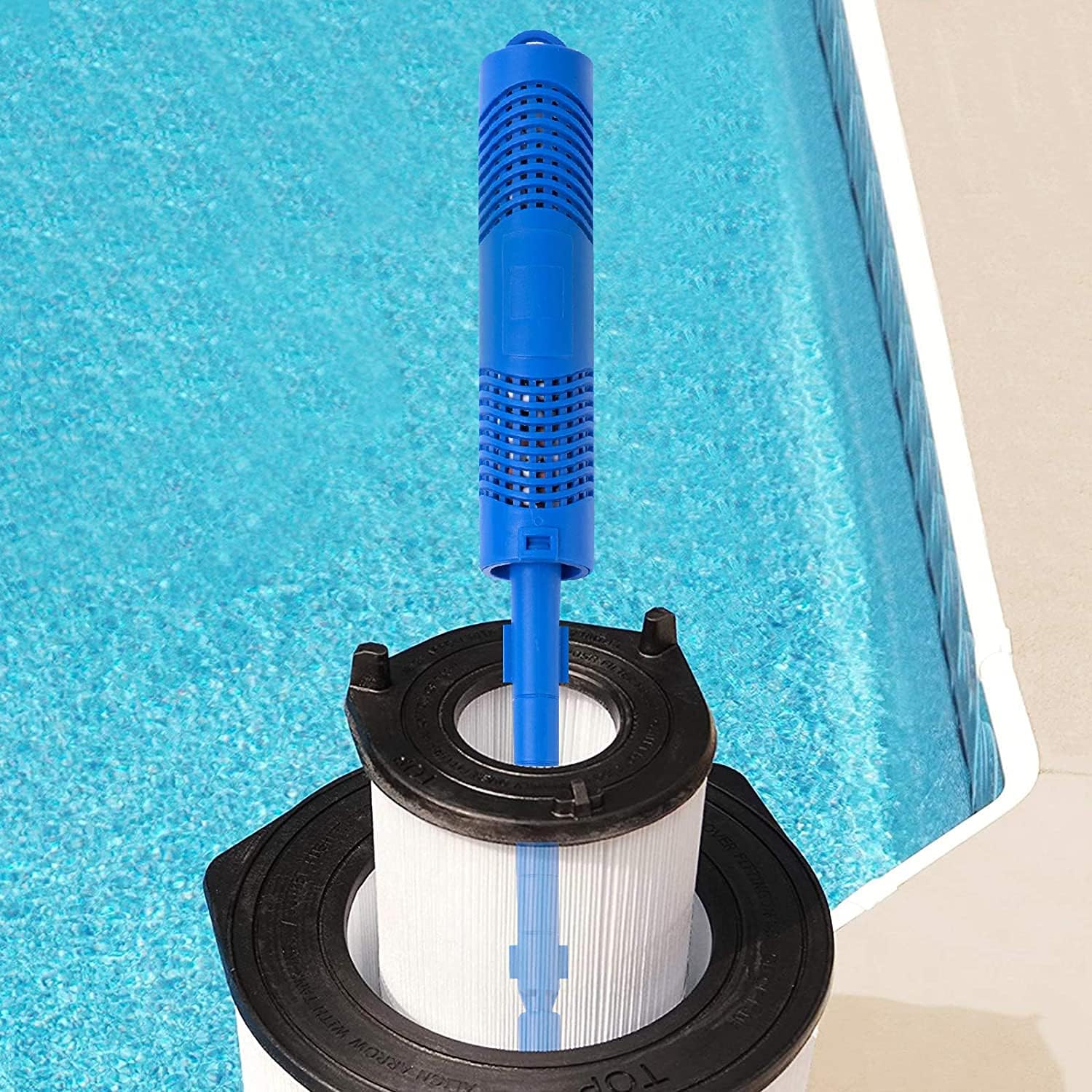 PAMASE 4 Packs Hot Tub Spa in-Filter Mineral Sticks Parts for Hot Tub Spa Swimming Pool Filter Cartridges, Last for 4 Months (Blue & Yellow) : Patio, Lawn & Garden
