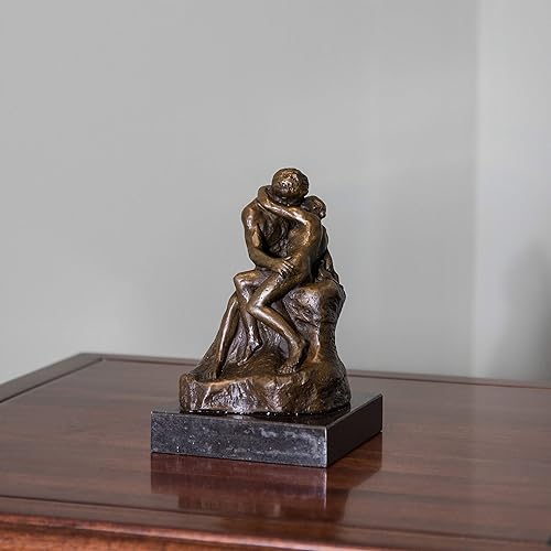 Miniatura 3 de Toperkin El beso estatuas de bronce esculturas decoración para el hogar Rodin Metal Figurines TPE-186