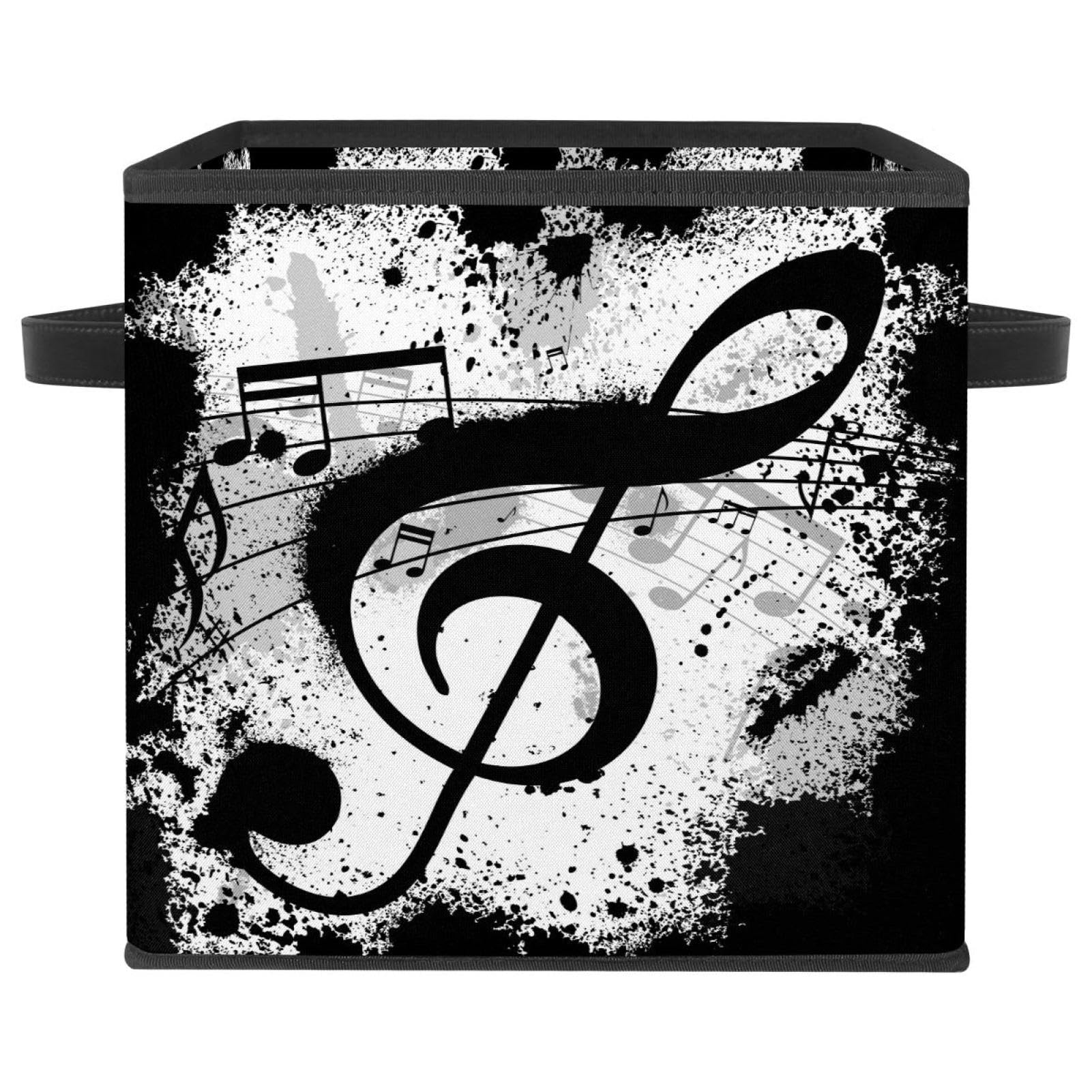 Organiseur pliable en tissu noir pour jouets et vêtements de maison style grunge