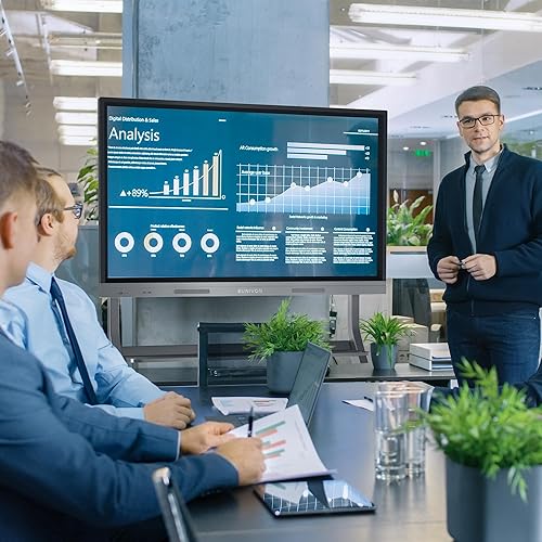 Miniatura 5 de EUNIVON Pizarra blanca interactiva, pizarra inteligente 4K UHD de 55 pulgadas, pantalla táctil interactiva, pizarra inteligente para aula y negocios