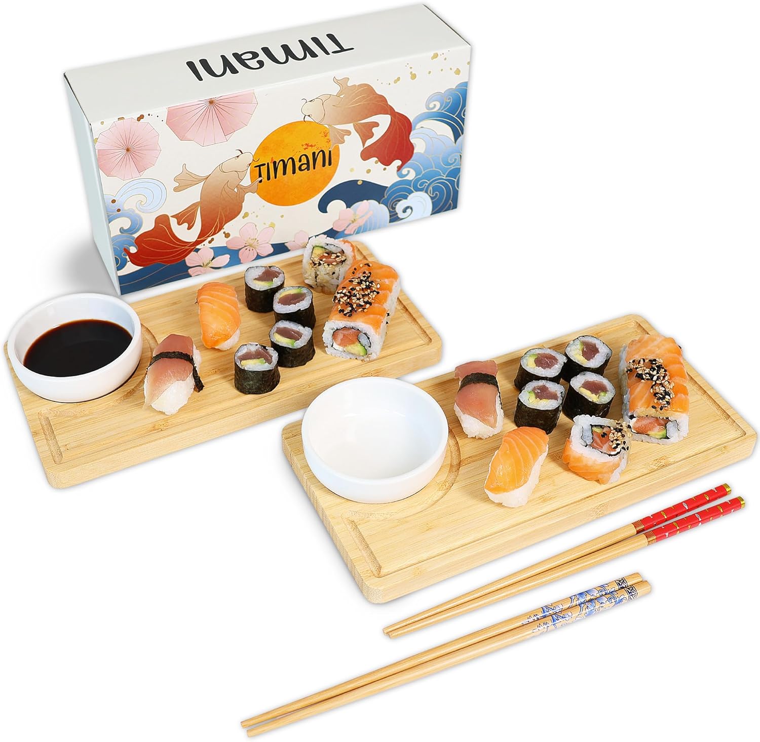 Timani Sushi Plate Set, Sushi Plate, Soy Sauce Dish