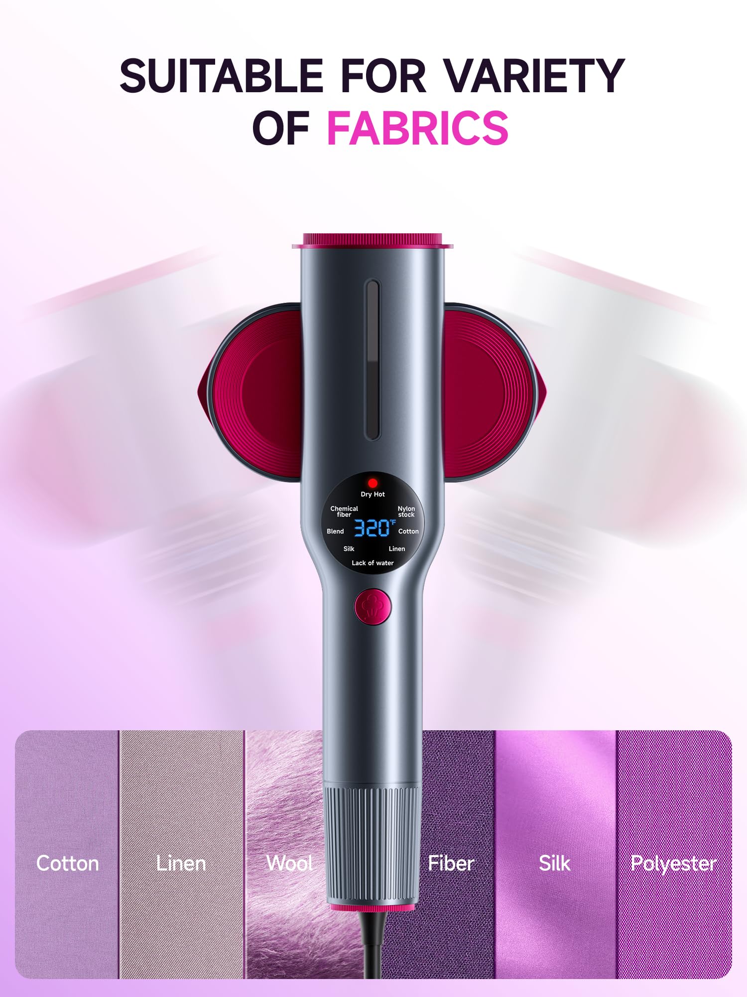 Vaporizador y plancha 2 en 1 para ropa, 15s de calentamiento rápido 1200 W, vaporizador portátil de mano, tamaño de viaje con gran panel de calor de cerámica, eliminación rápida de arrugas 5
