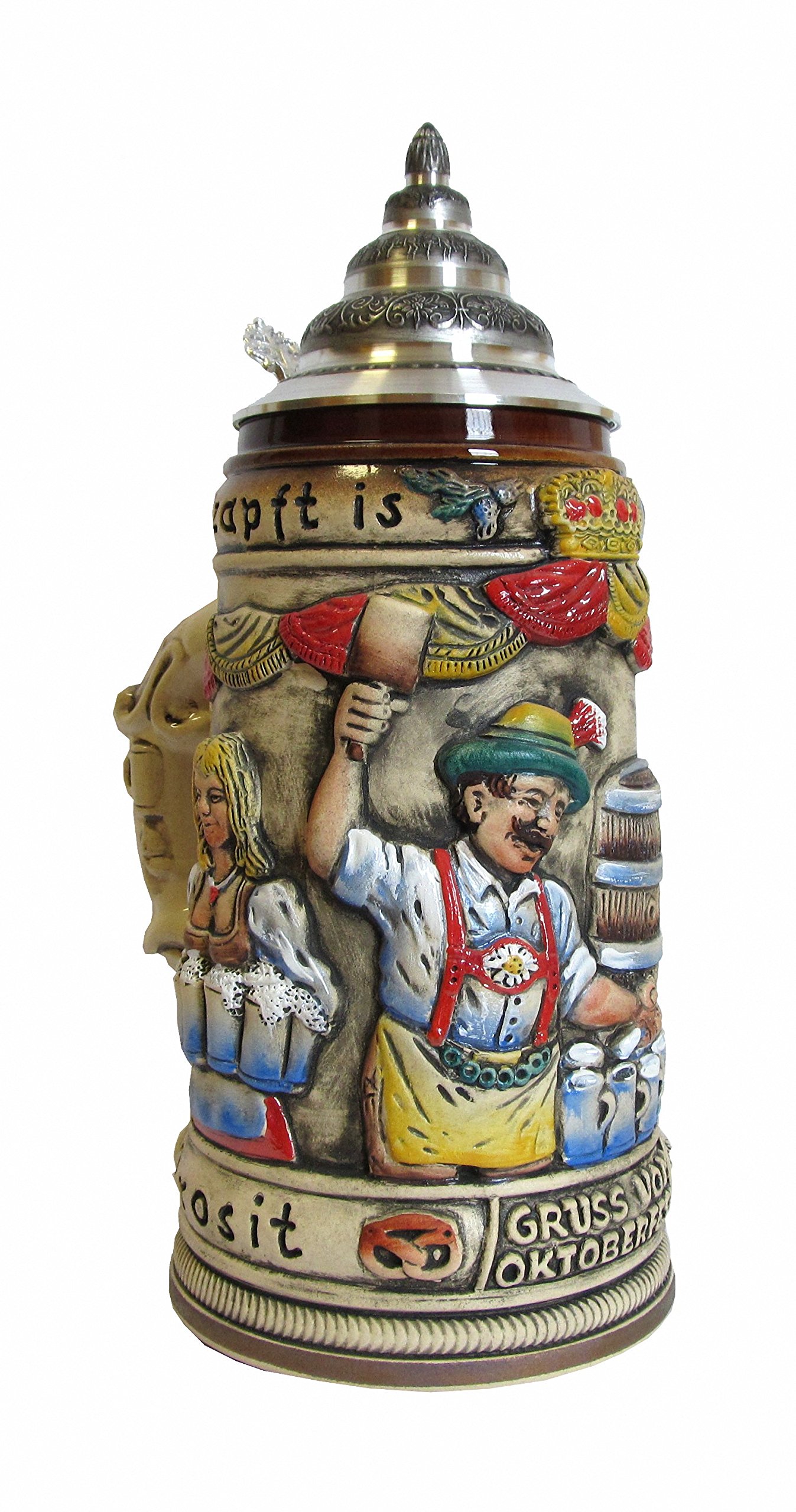 KING Jarra de cerveza alemana Oktoberfest, jarra 0,5 litros