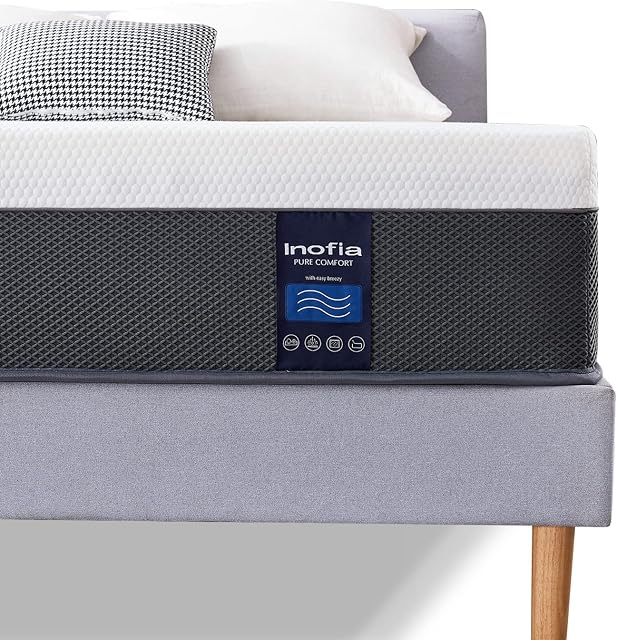 Inofia King Memory Foam Hybrid Mattress 29cm,7-Zone Pocket Sprung 5FT Mattress with Advanced Ventilated Mesh Side Cover,Back Pain Relief and Breathable,Medium Firm,The Airflow Collection(150x200cm)