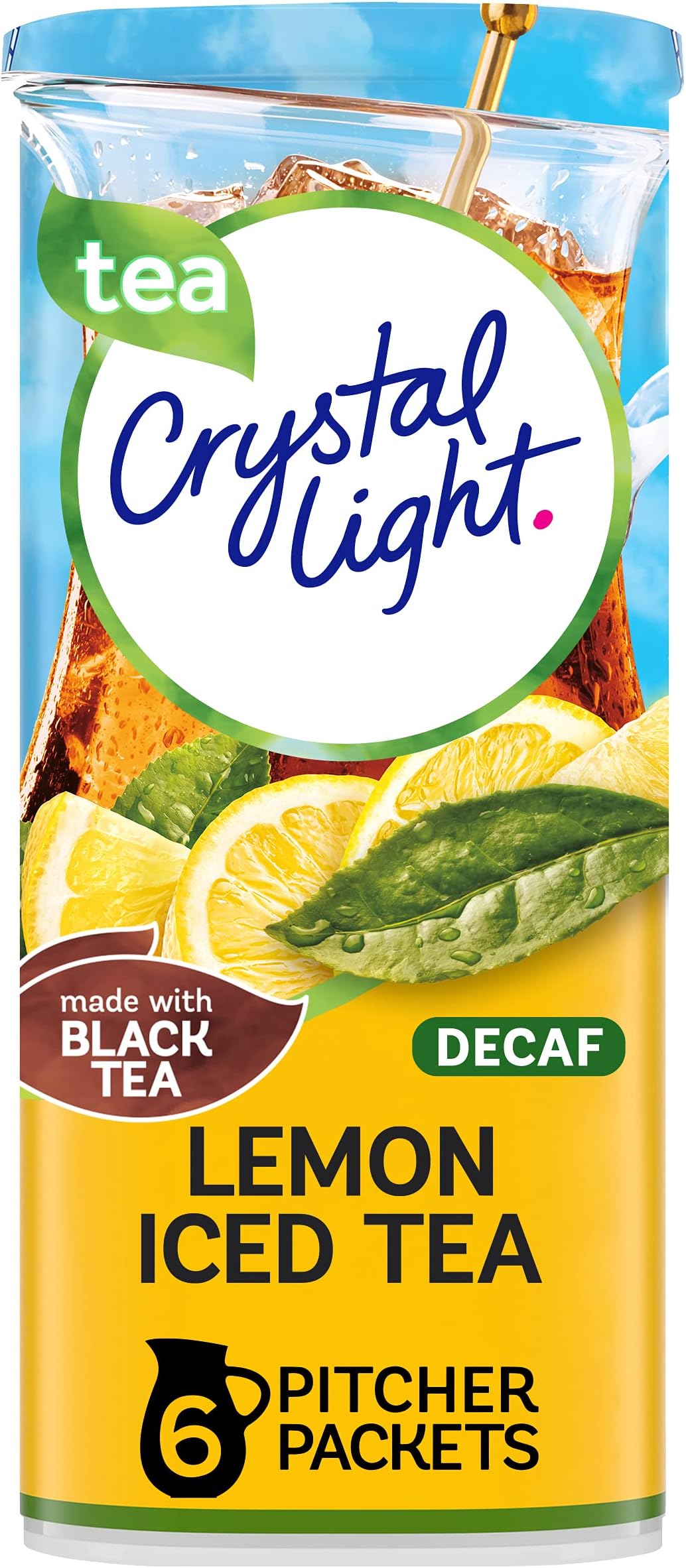 Crystal LightDecaffeinated Lemon Iced Tea Drink Mix (6 Pitcher Packets)