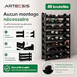 ARTECSIS Cantinetta Portabottiglie in Plastica Modulare 48 Bottiglie Nero - 2