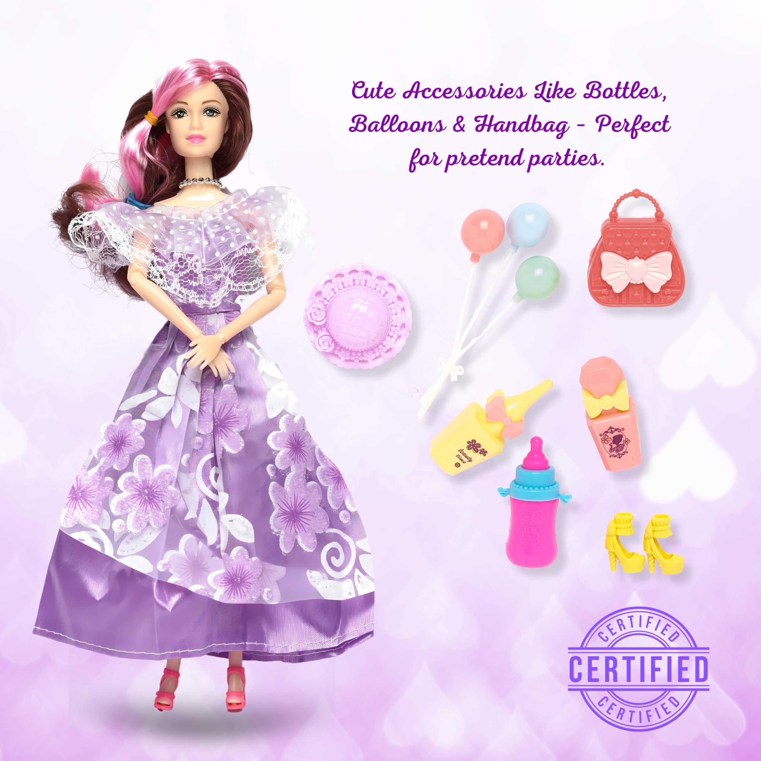 Finroth Premium Beautiful Movable Doll for Kids - Perfect Dolls for Girls Age 5 to 10 Years - Ideal Doll House Accessory for Girls Age 5 to 10 Years - Image 5 thumbnail