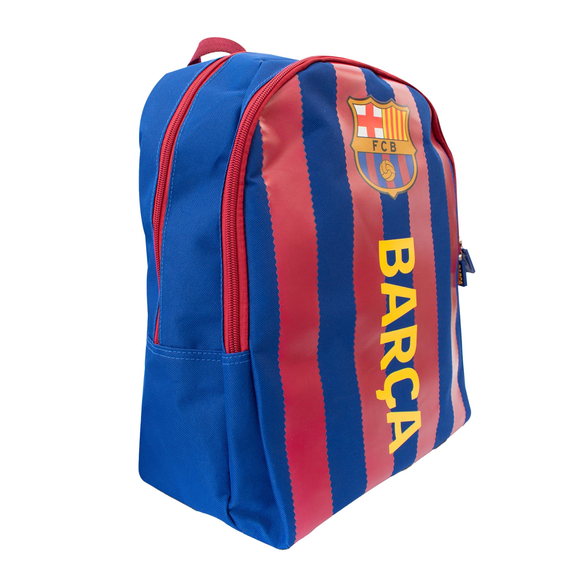 Hy-Pro FC Barcelona - Juego de fútbol con licencia oficial, pelota tamaño 5, mochila, bomba y botella de 750 ml, regalo completo de fútbol para niños y niñas con marca oficial del club, rojo y azul