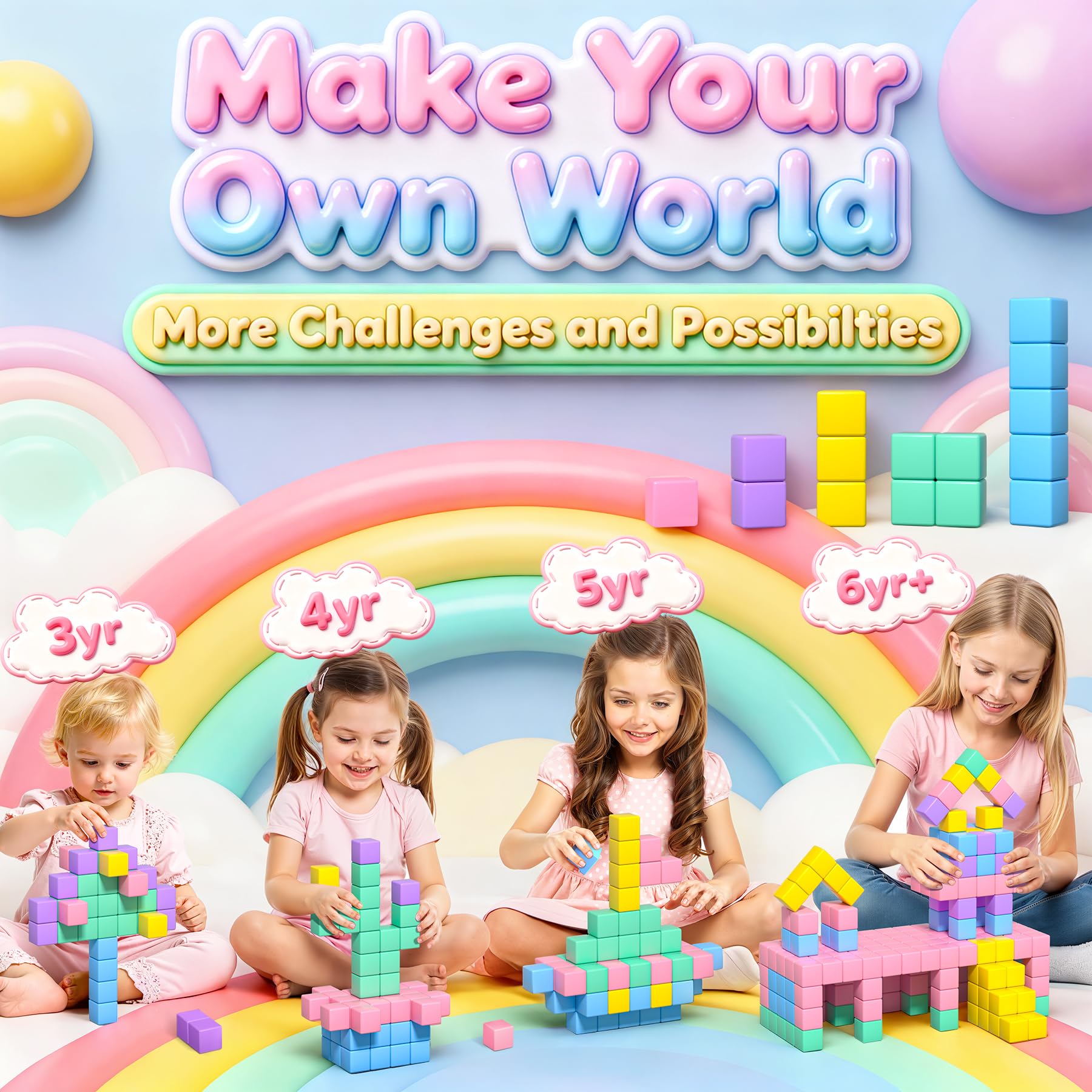 Bloques Magneticos Construccion Niños, Regalos Niñas 3 4 5 6 7 8 9 10 Años,108 Piezas Juego de Juguetes de Viaje de Bloques Magnéticos,Juguetes Niños 3 Años,Juguete Creativo Montessori