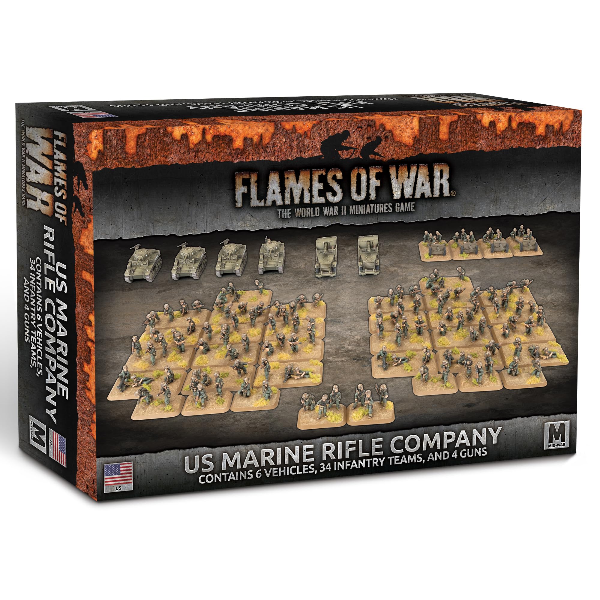 Flames of War - US Marine Rifle Company Army Deal - USAB15
