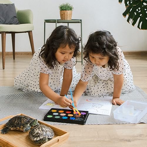 Miniatura 5 de 20 pinceles planos pequeños de pintura artística de 0.5 pulgadas de ancho, pinceles de pintura acrílica para acuarela, pinceles de pintura al óleo