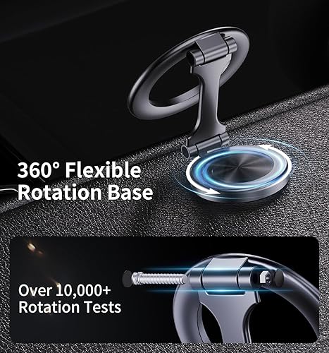 Miniatura 6 de Soporte magnético para teléfono de automóvil, soporte magnético plegable de 360 para todos los teléfonos celulares, soporte de automóvil para