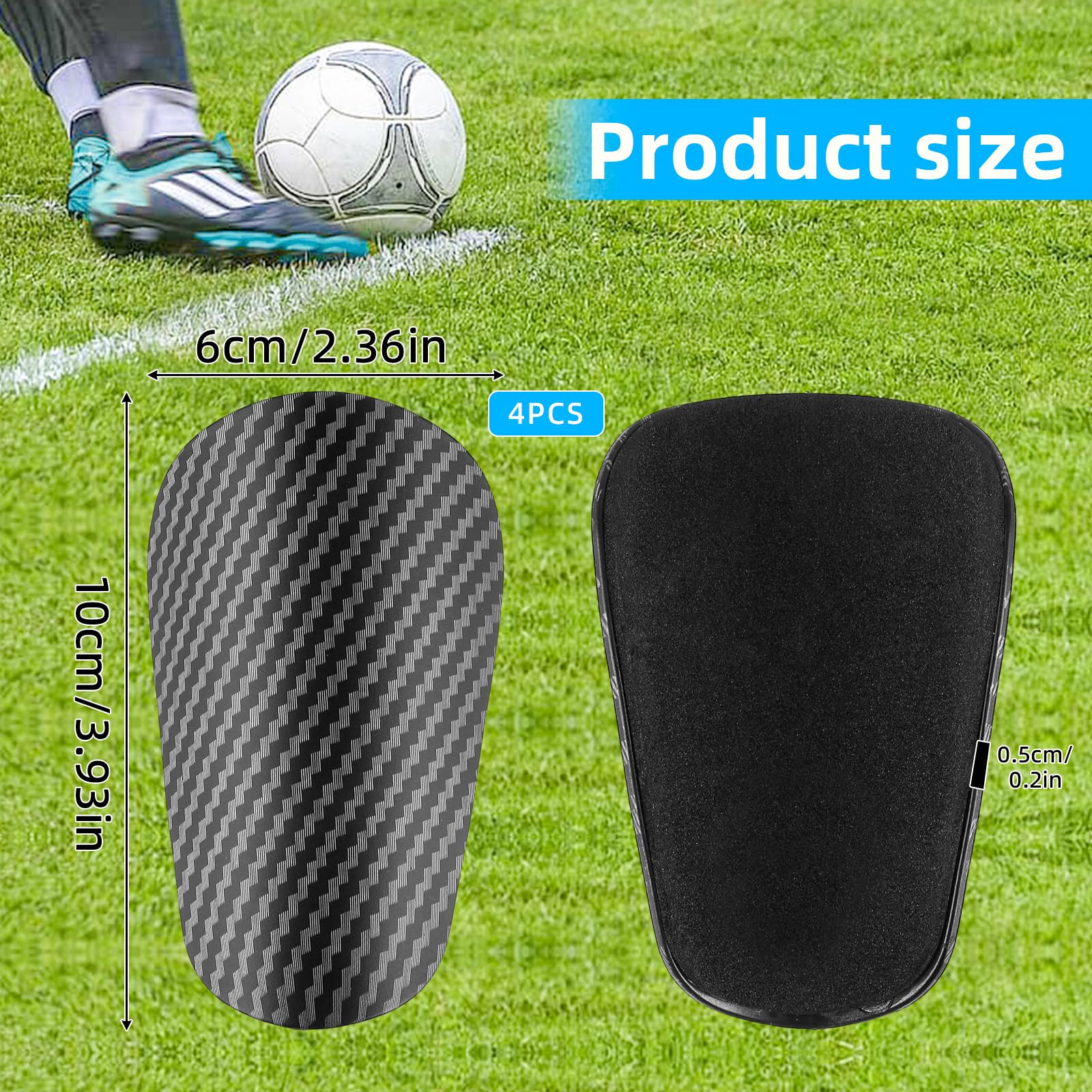 Parastinchi Calcio Bambini - 2 Paia Mini 10x6cm | Protezione Leggera Per Piccoli Calciatori - Foto 9