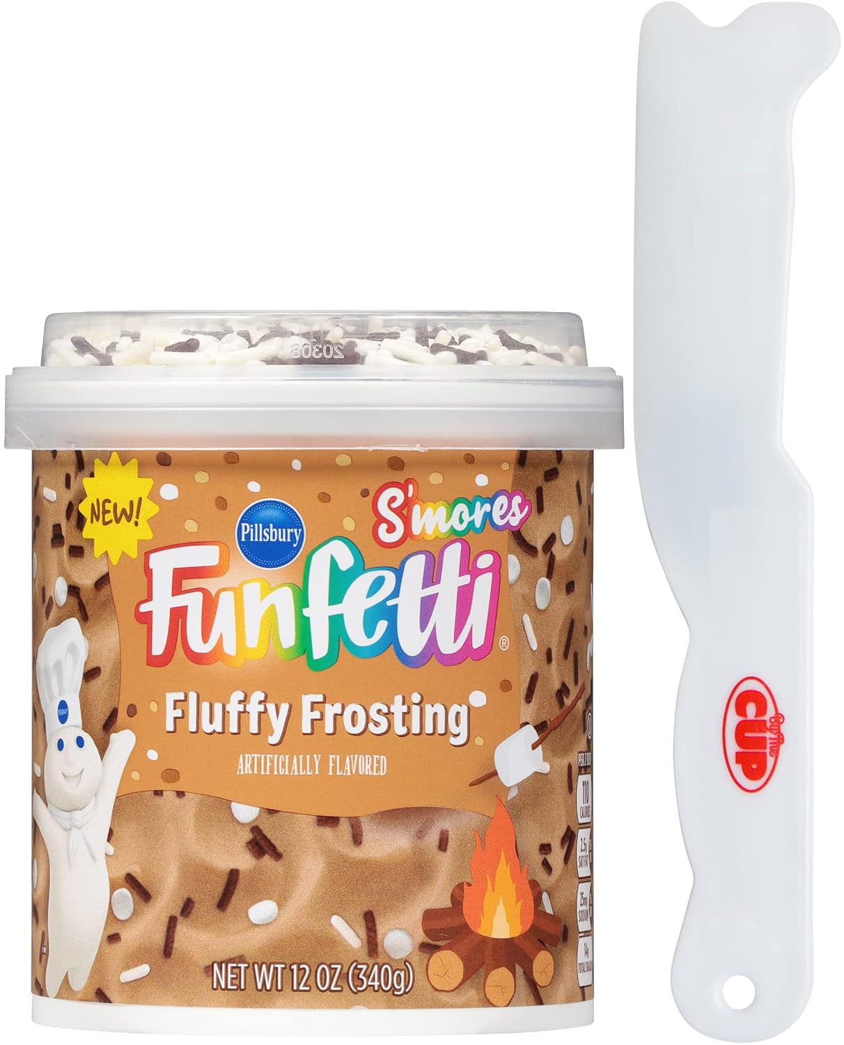 Pillsbury Funfetti S'mores Fluffy Frosting & Sprinkles, 12