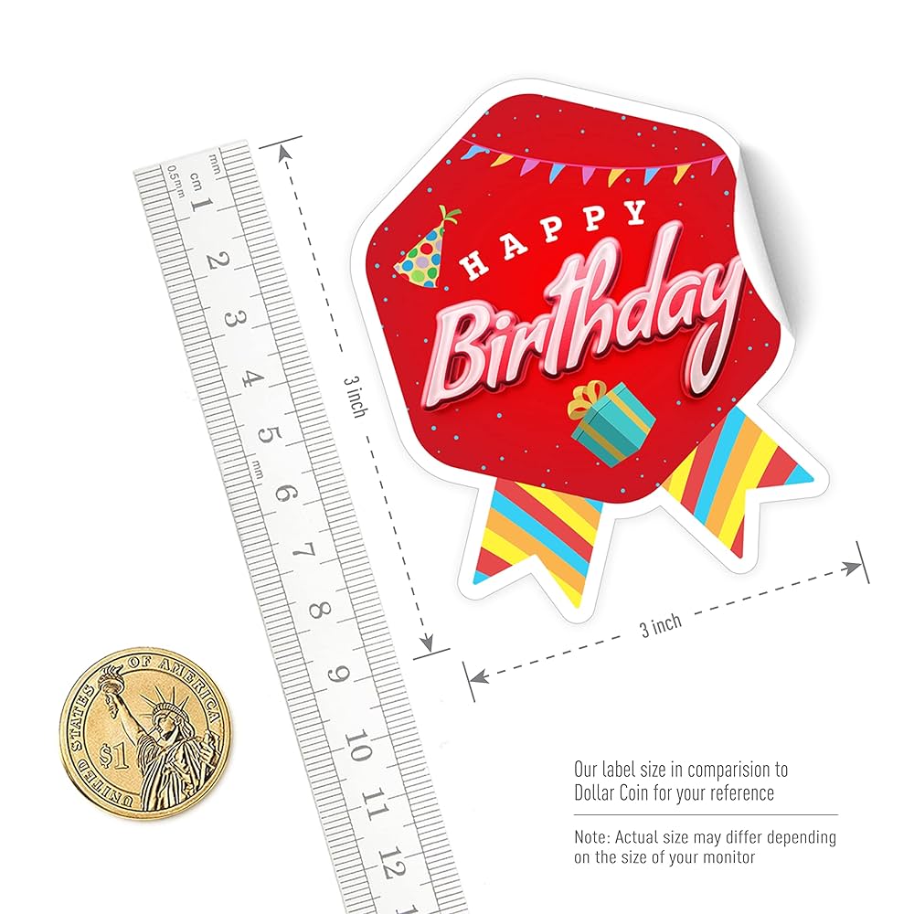 Easykart Happy Birthday Stickers for Kids 320 Birthday
