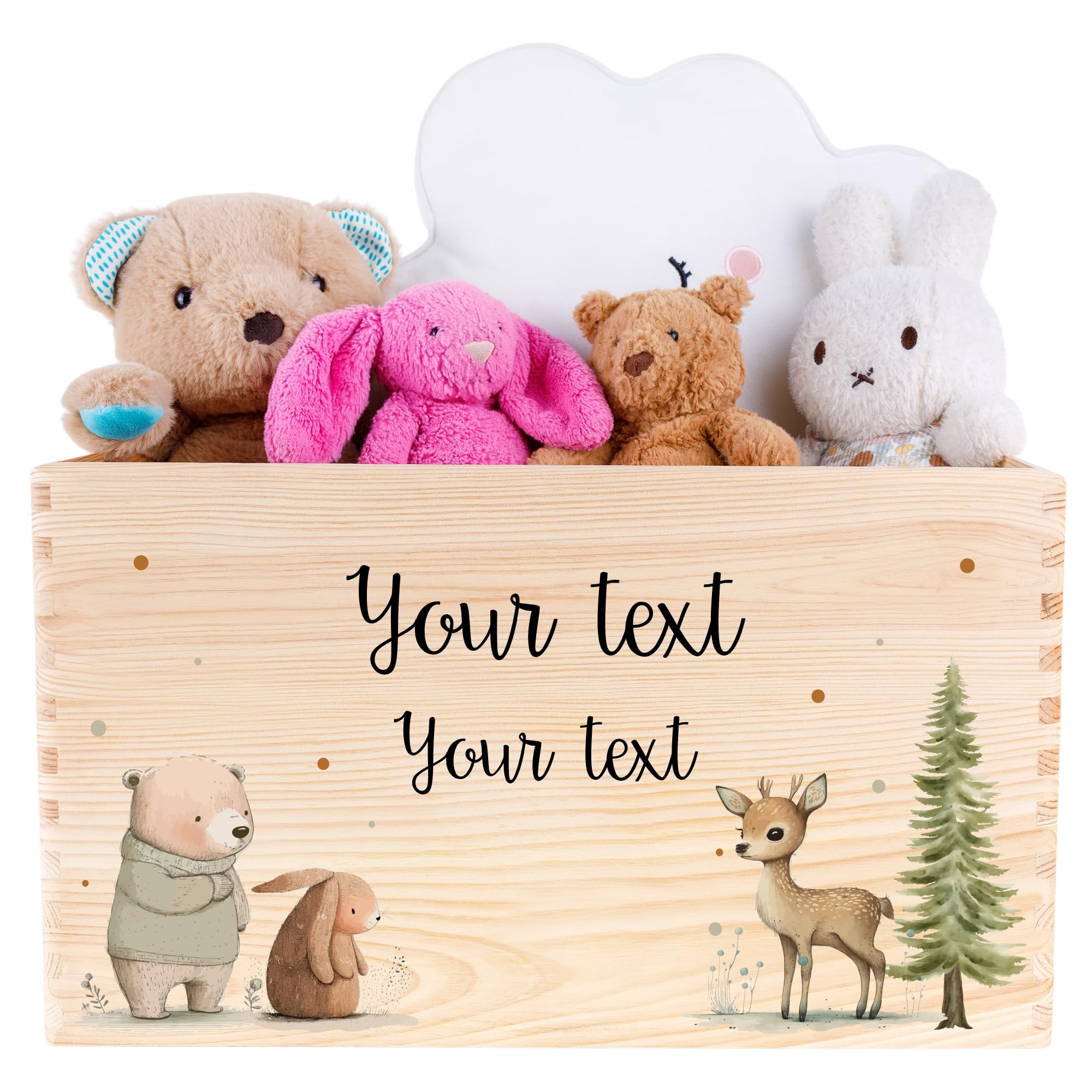 Creative Deco Personalised Storage Box for Kid's Toys | Unique Custom Gift Box for Him/Her | Customised Wooden Storage Box | Perfect as a Keepsake or Decoration